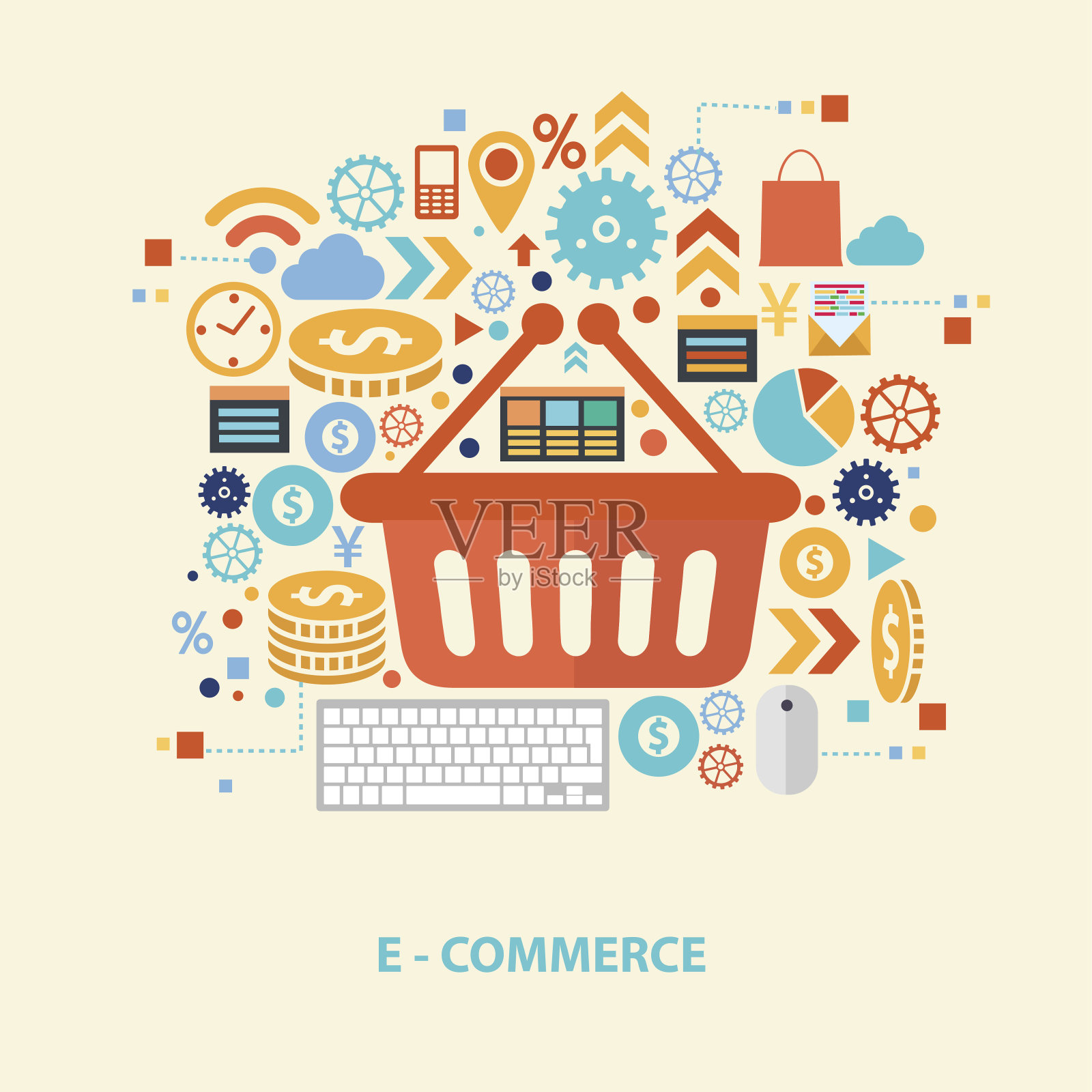 电子商务概念设计向量插画图片素材