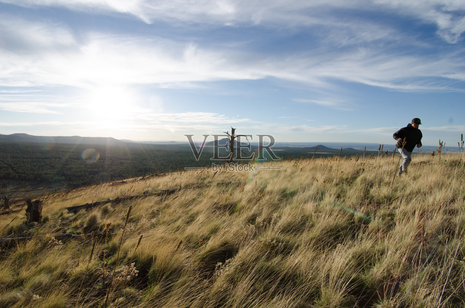 徒步旅行亚利桑那州北部的无名山脉照片摄影图片