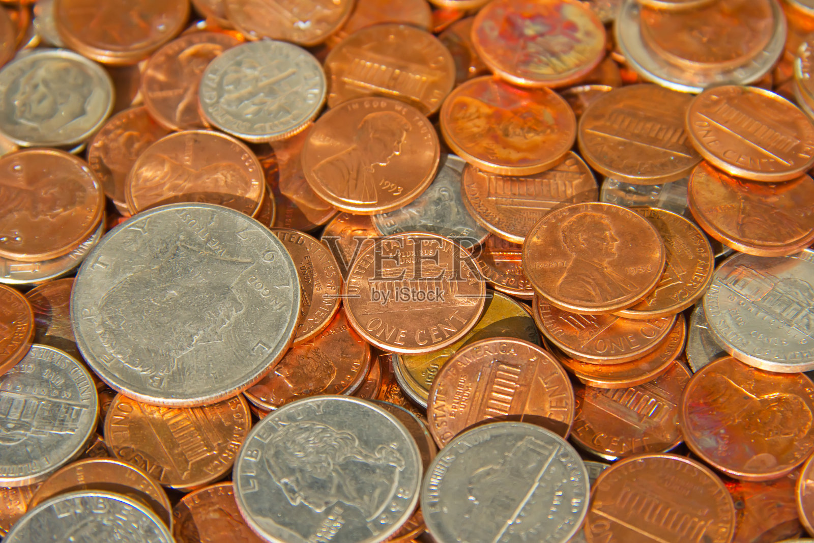 美国的硬币照片摄影图片