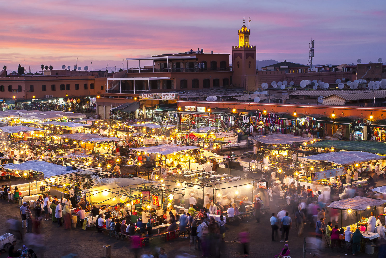 马拉喀什的贾马埃尔夫纳照片摄影图片