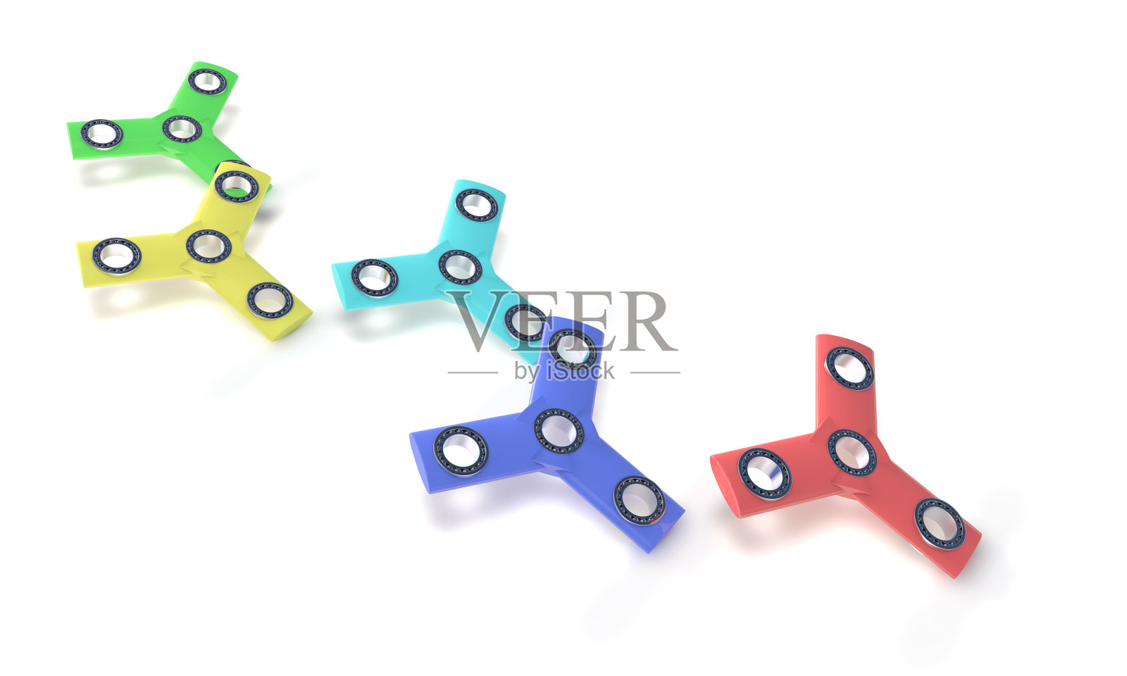 背景三手指尖陀螺,3d渲染设计元素图片