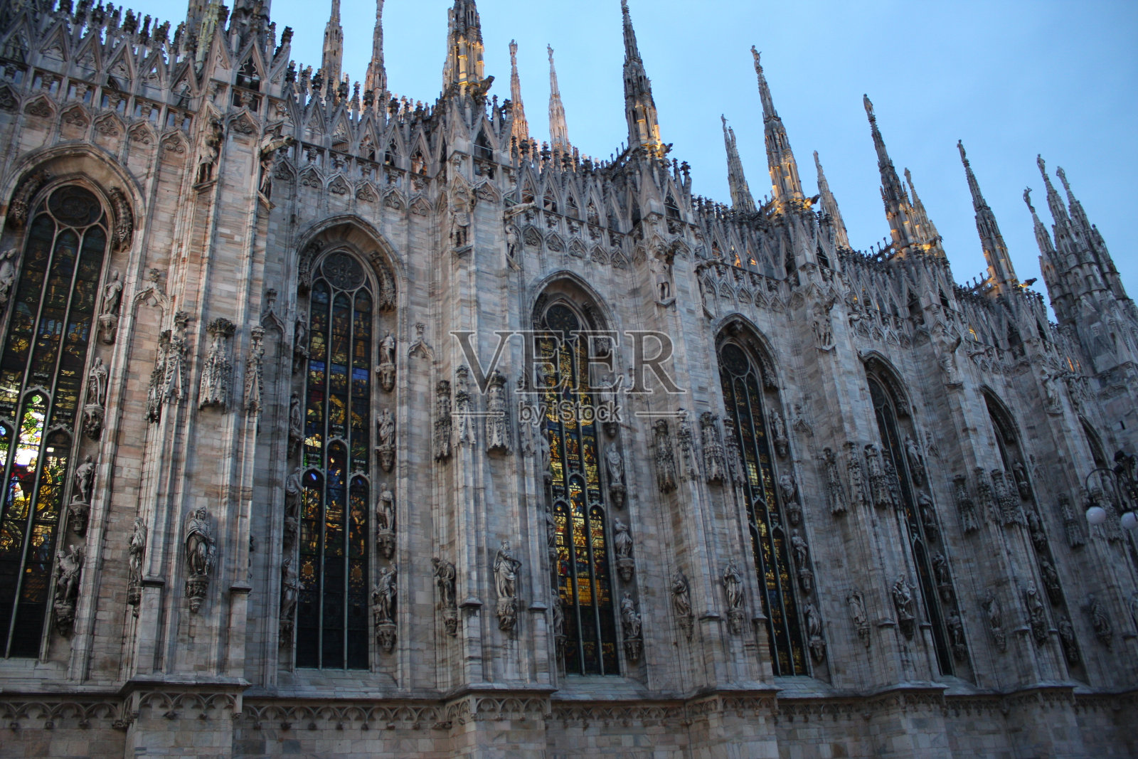 意大利米兰大教堂的景色照片摄影图片