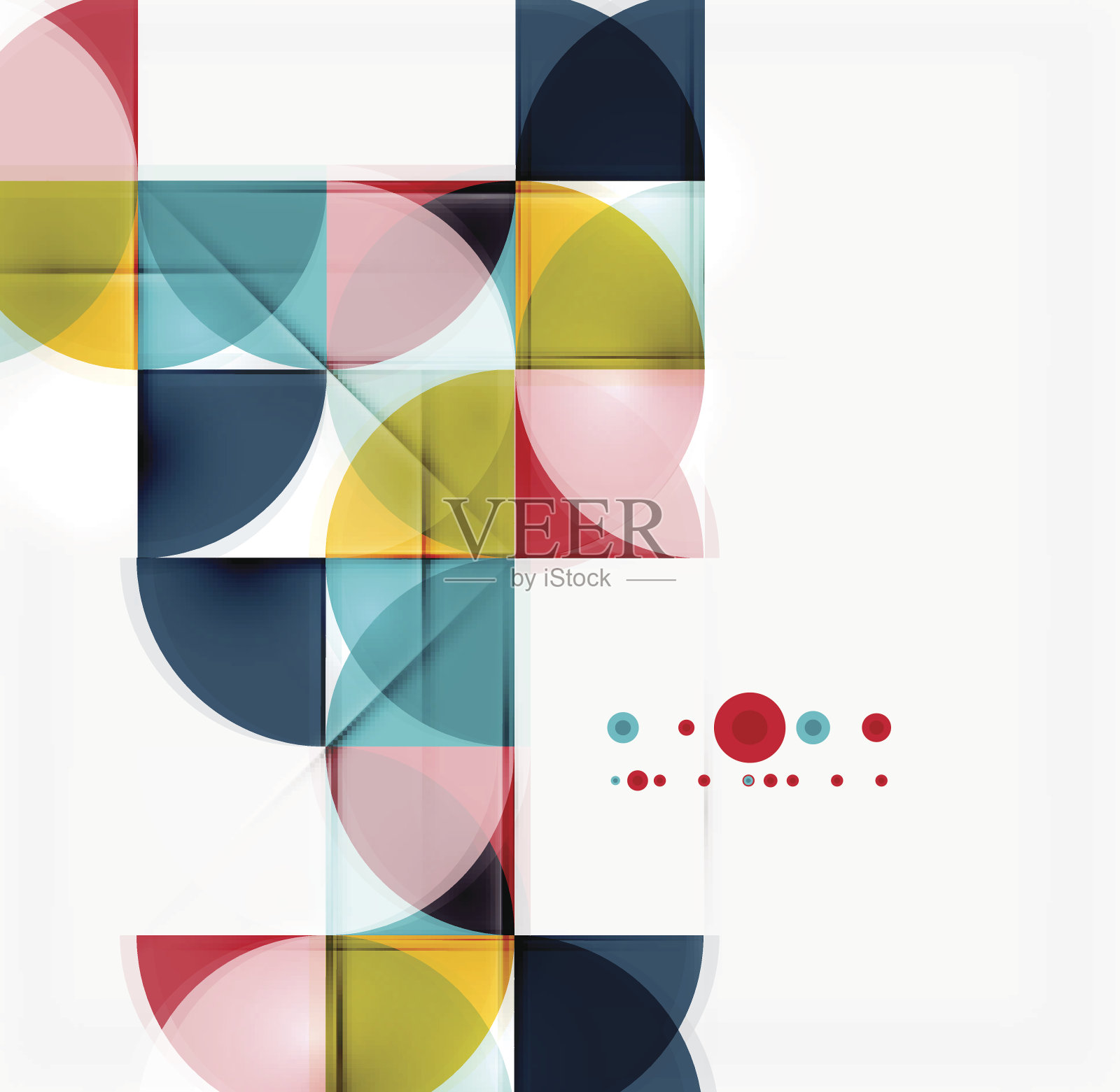 半圆三角形模式插画图片素材