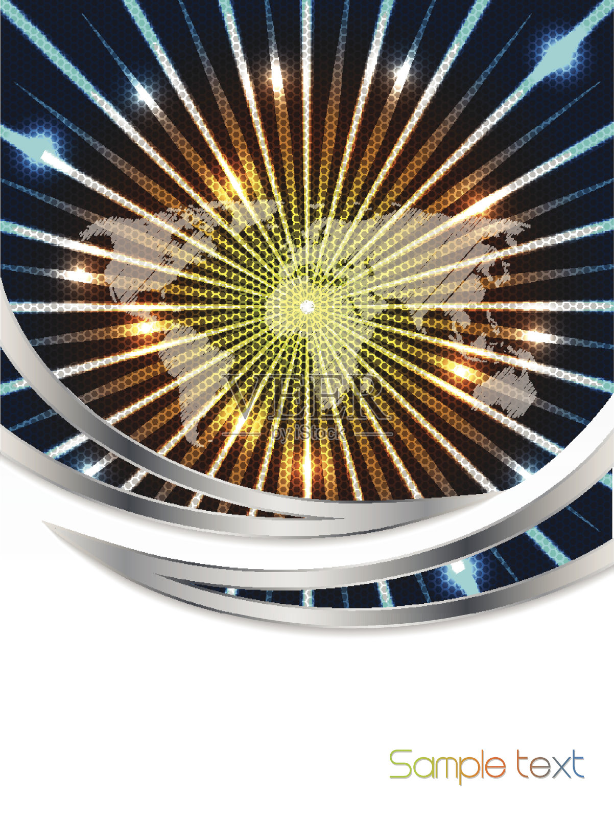 公司宣传册与激光和潦草的地图插画图片素材