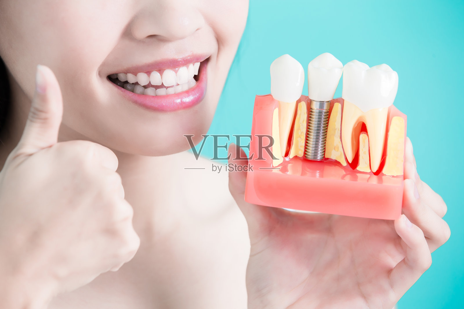 健康的牙齿的概念照片摄影图片