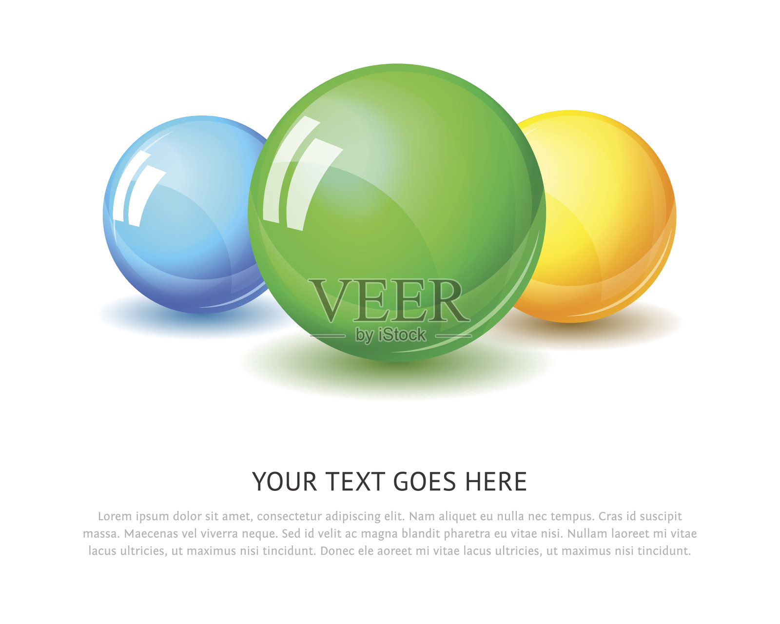 玻璃球,现实的矢量插图插画图片素材