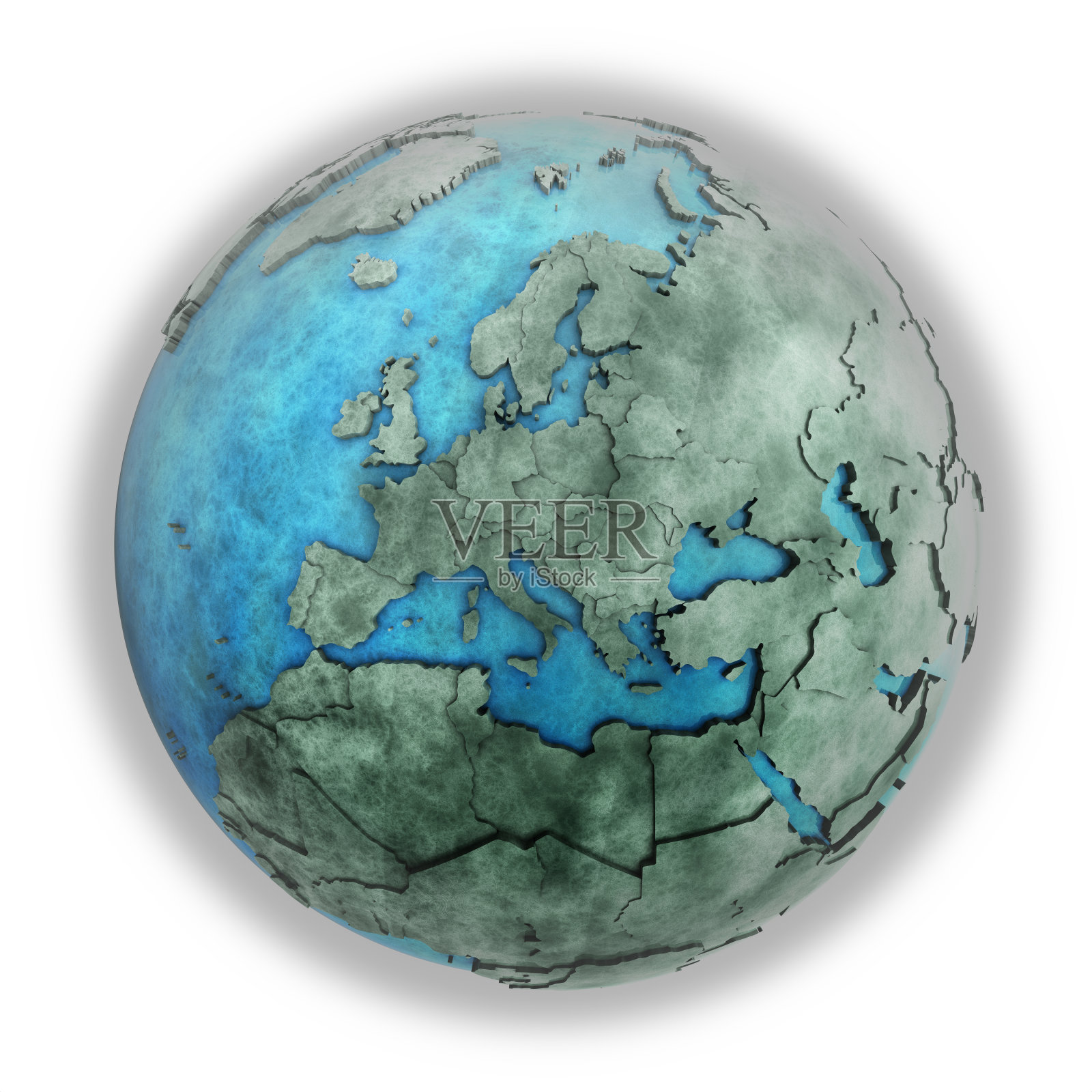 欧洲在大理石星球地球上照片摄影图片