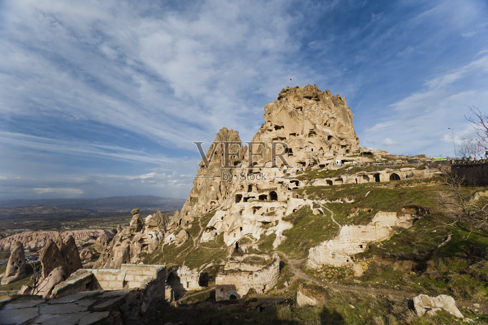 卡帕多西亚乌奇萨城堡照片摄影图片