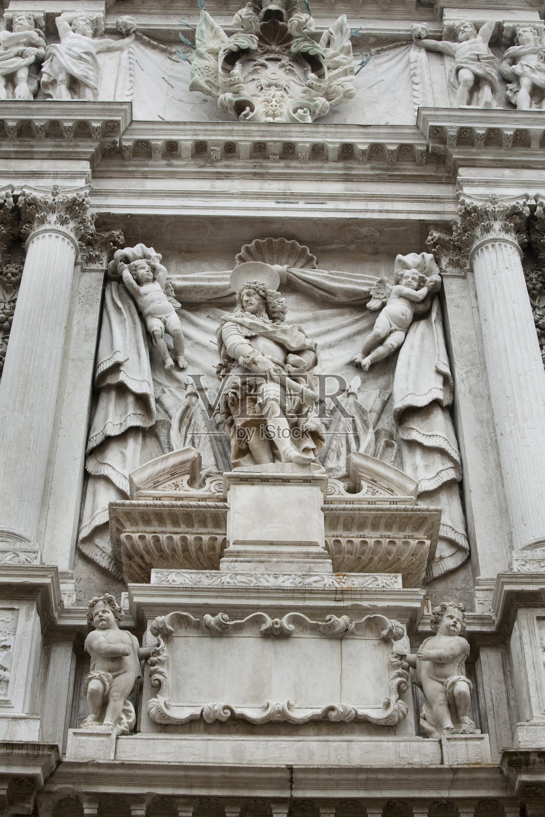 意大利威尼斯华丽的教堂外观照片摄影图片