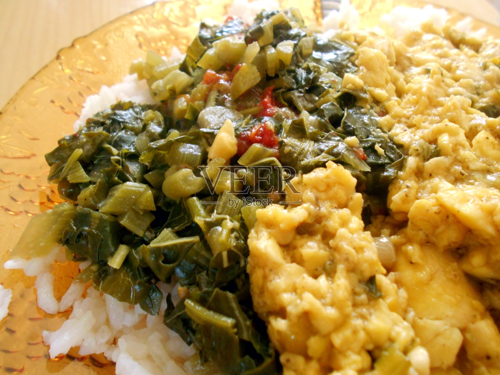 西非荔枝果和callaloo蔬菜特写照片摄影图片