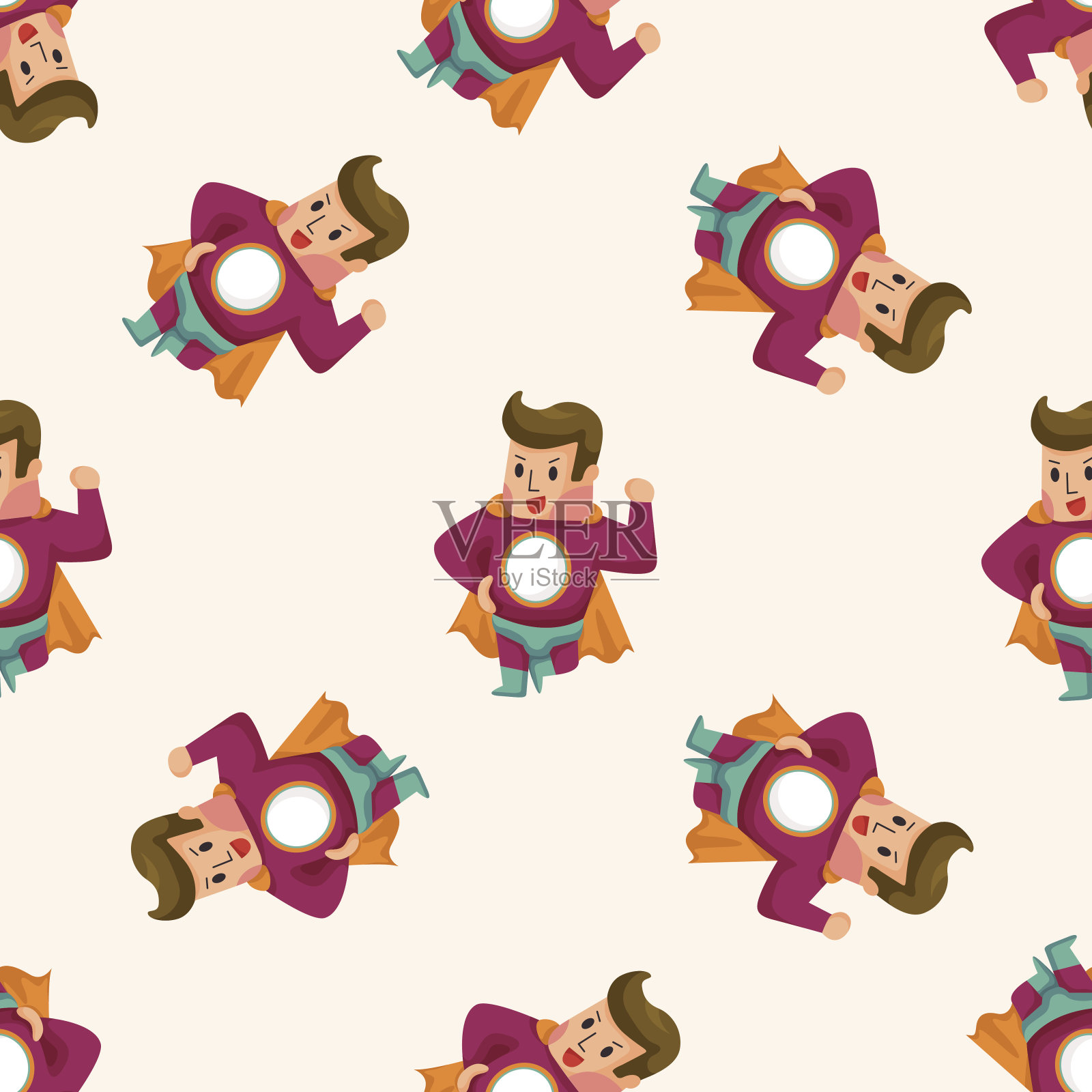 超人,无缝模式插画图片素材