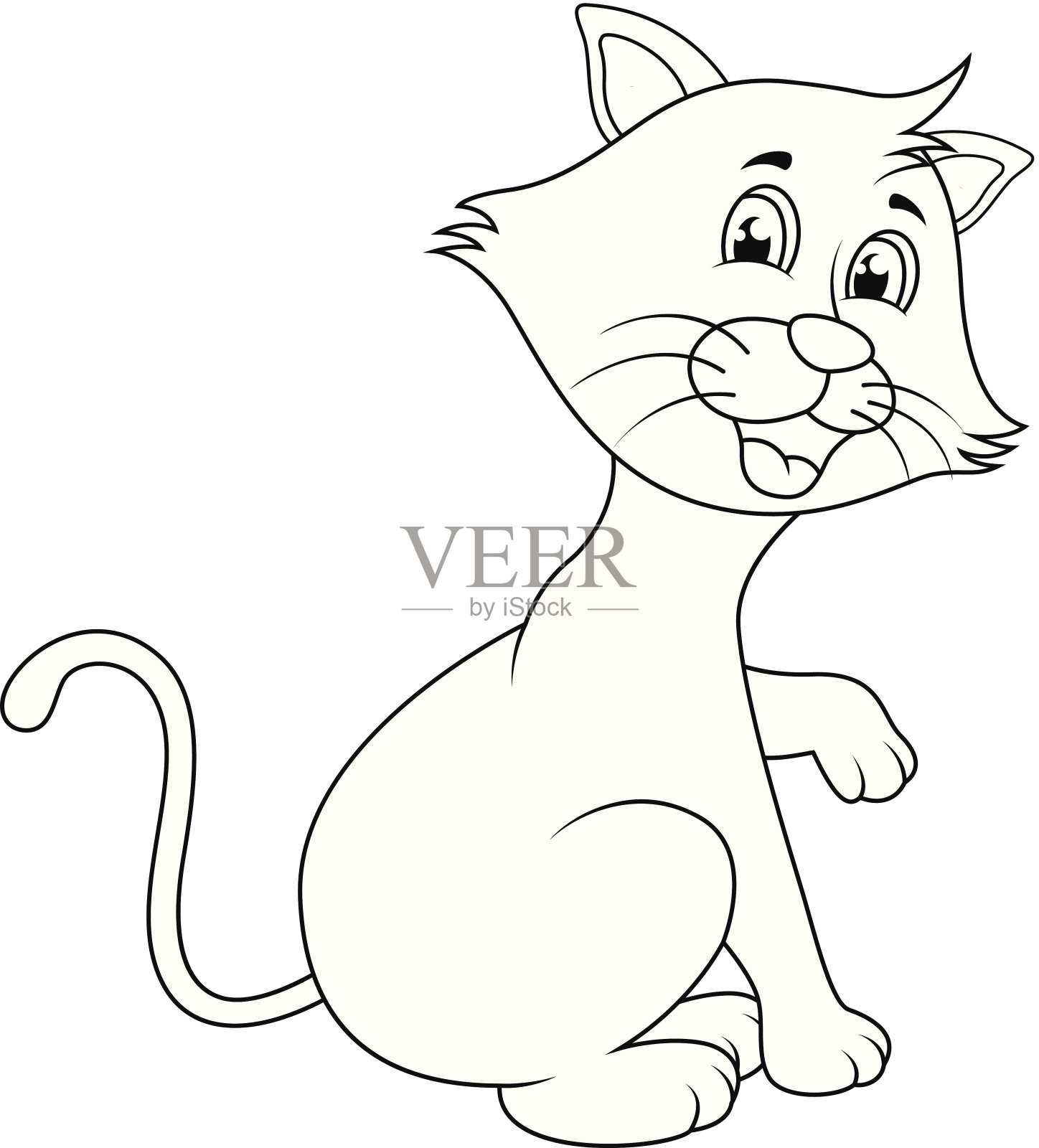 可爱的卡通猫插画图片素材