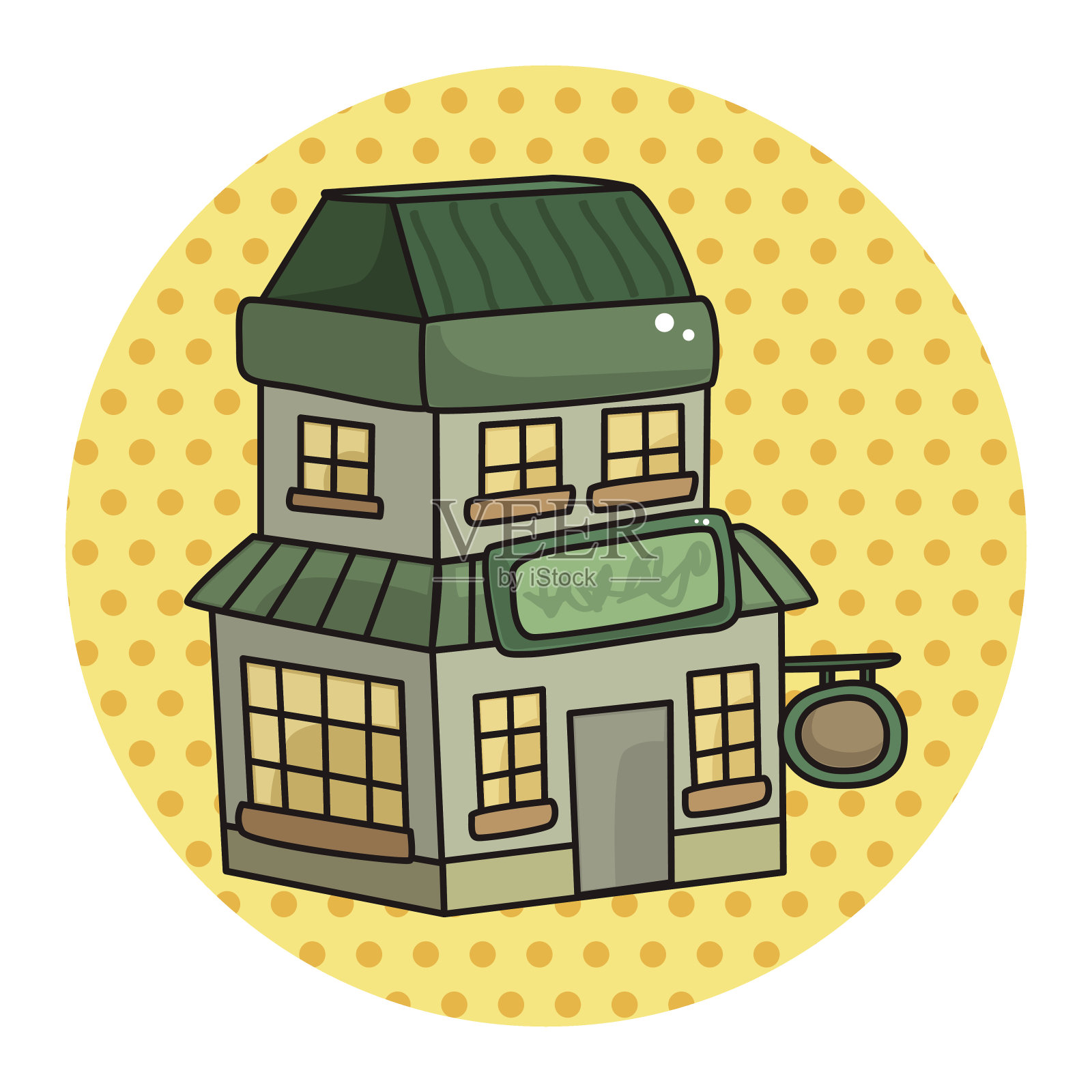 店铺店铺主题元素插画图片素材