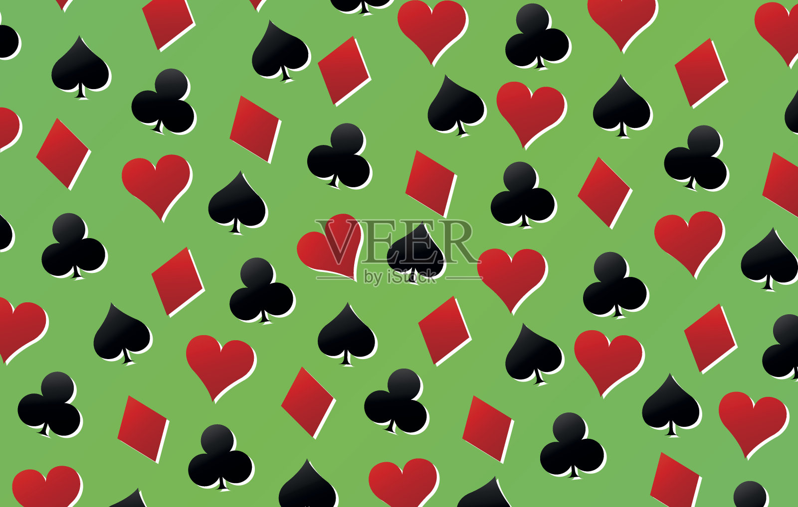 扑克牌背景概念插画图片素材