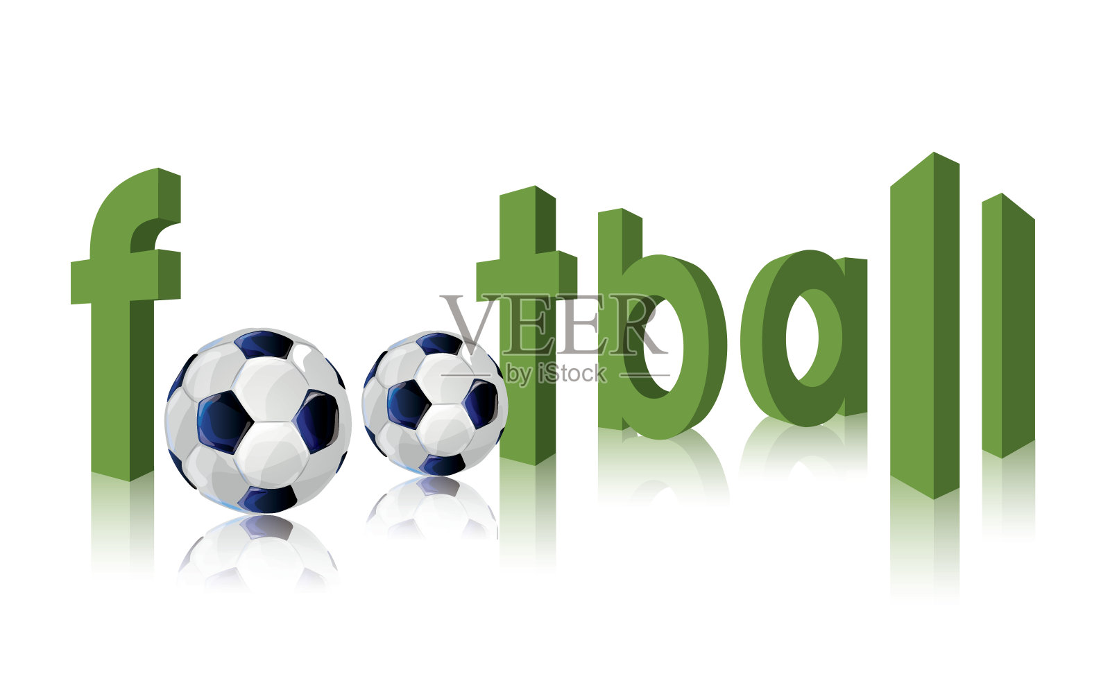 足球印刷与黑白球和字插画图片素材