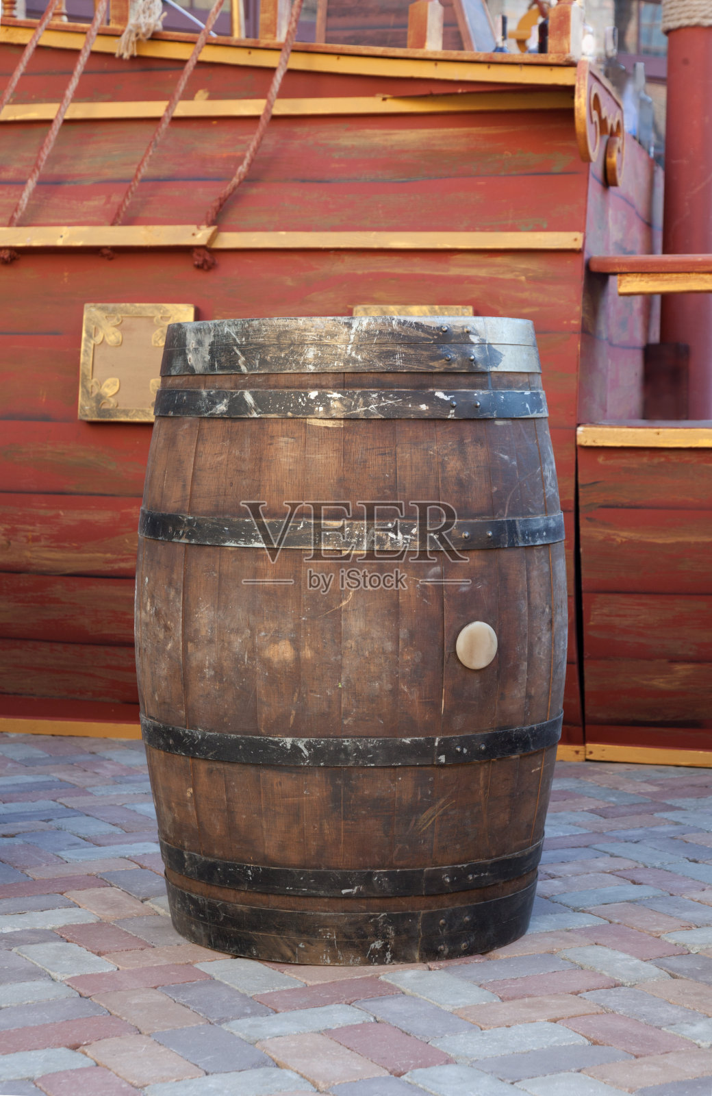 旧木头桶照片摄影图片