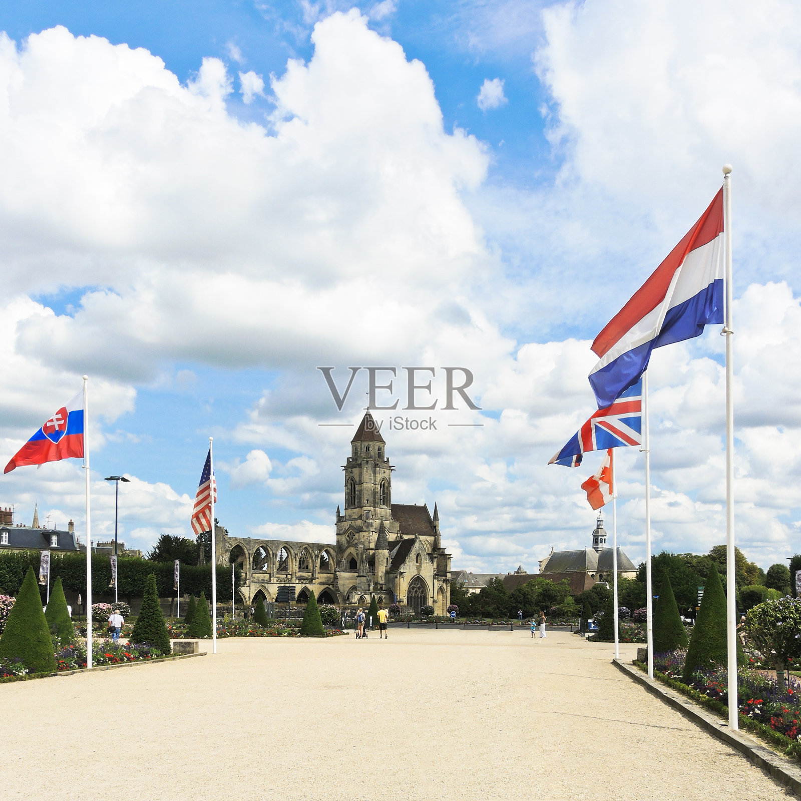 卡昂的圣艾蒂安-勒-维欧教堂照片摄影图片