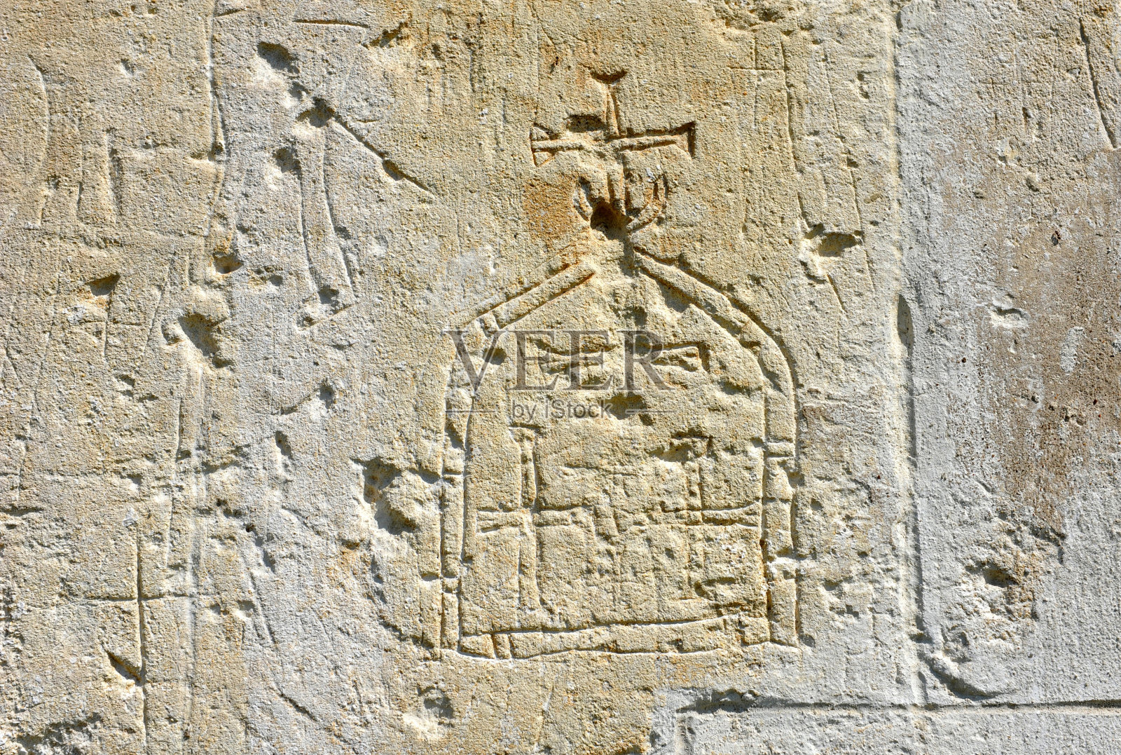 古老的墙壁上有古老的图画照片摄影图片