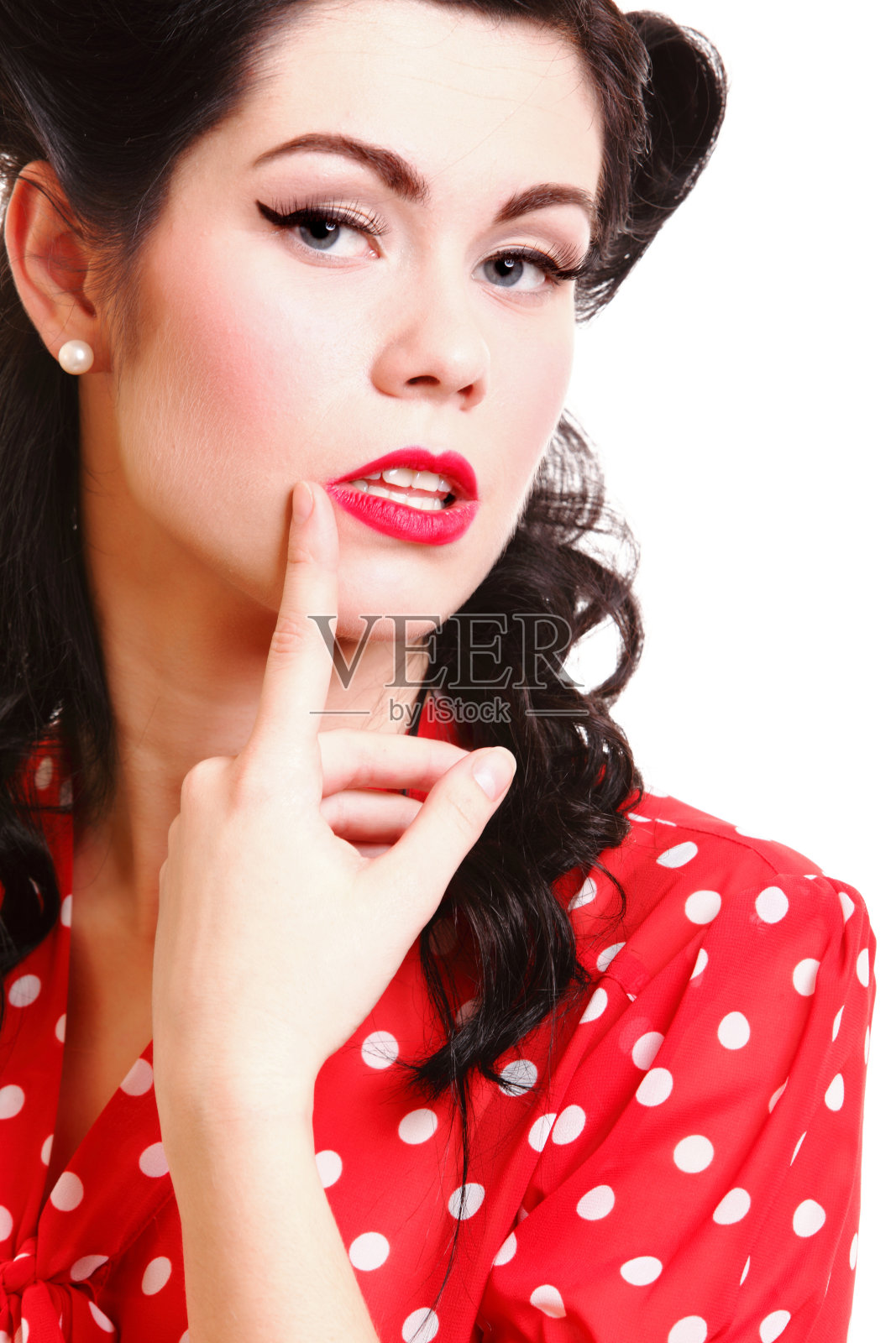 复古。全长女女孩在海报风格照片摄影图片