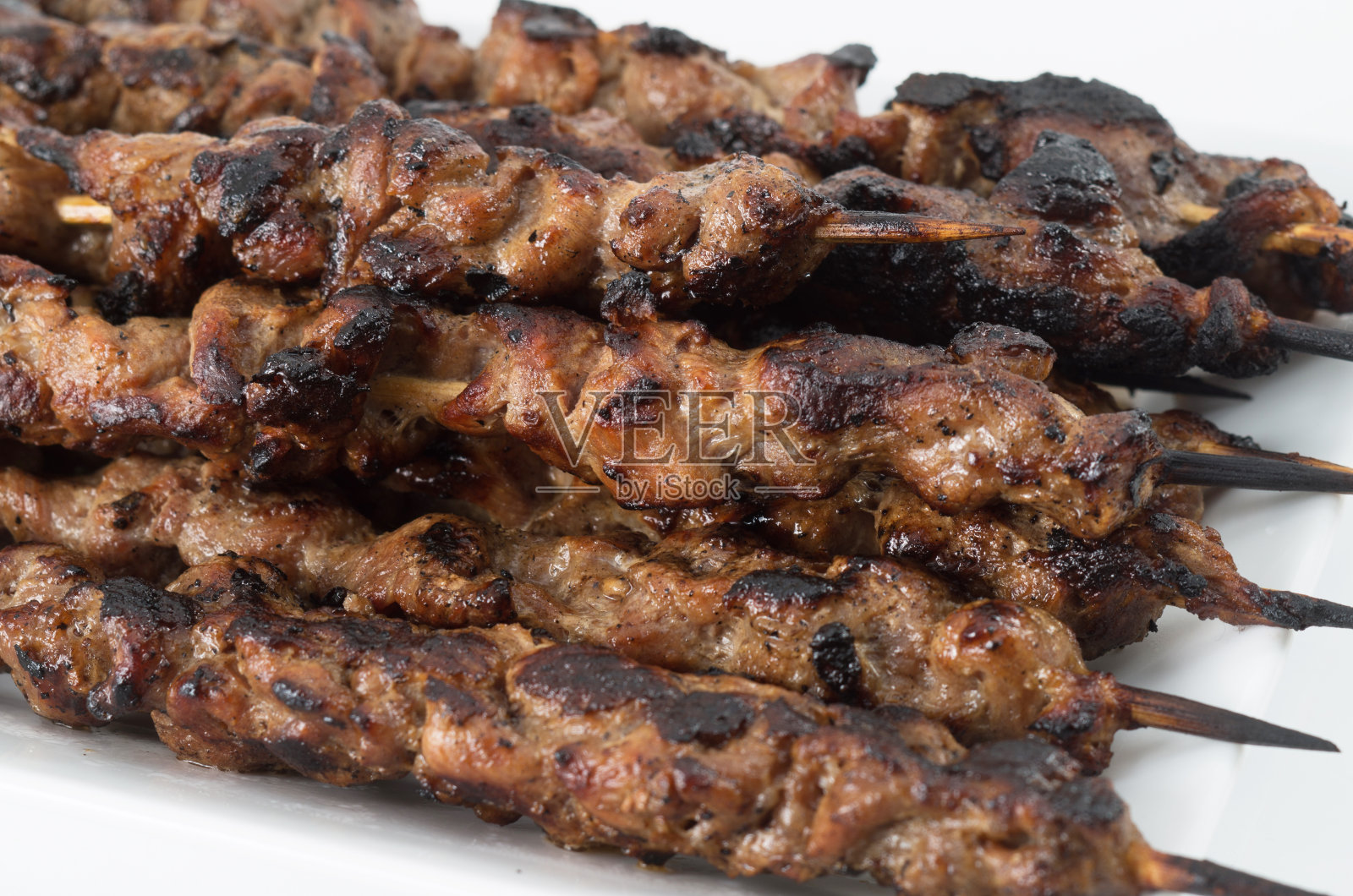 越南猪肉串照片摄影图片