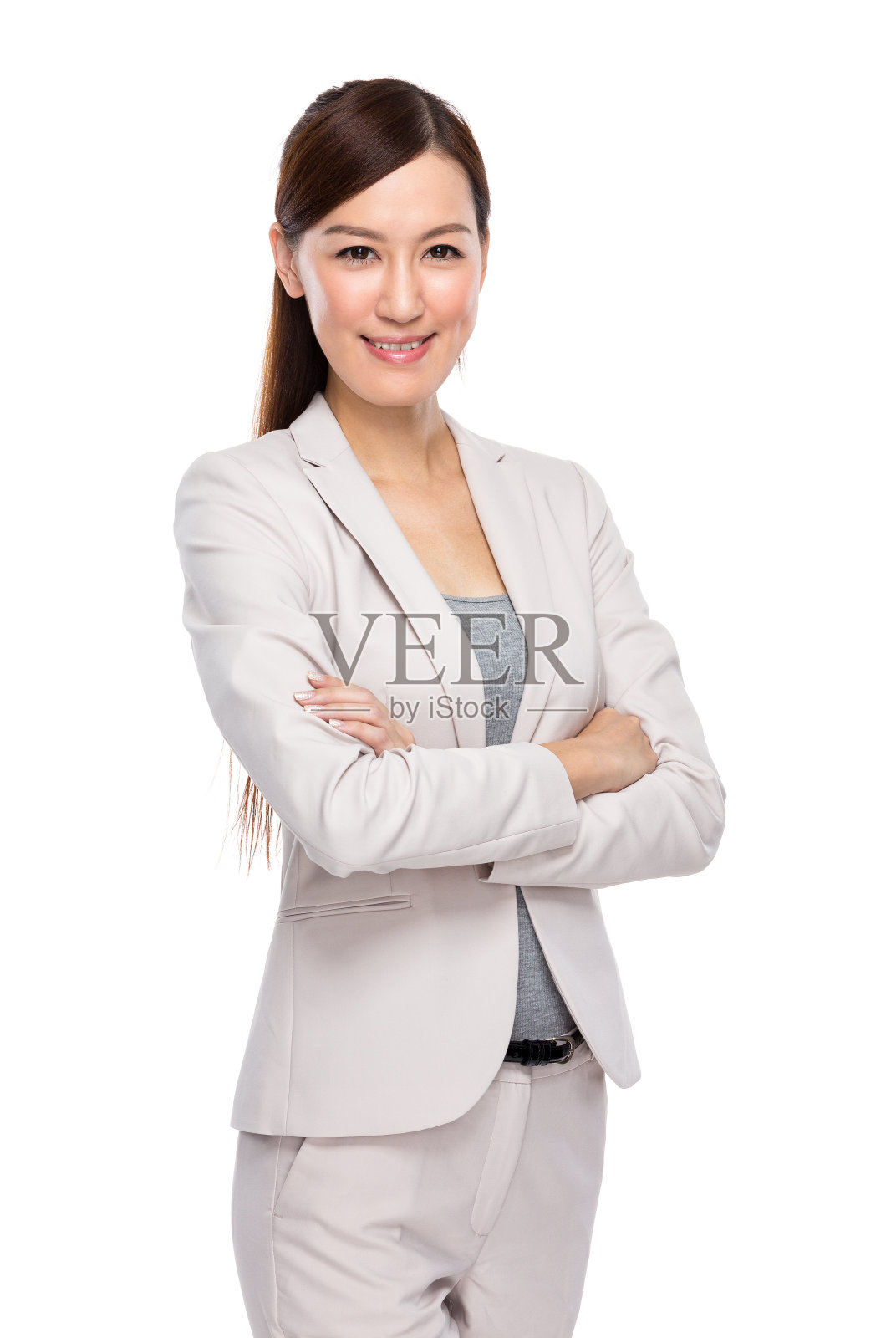 一个中国女商人的肖像照片摄影图片