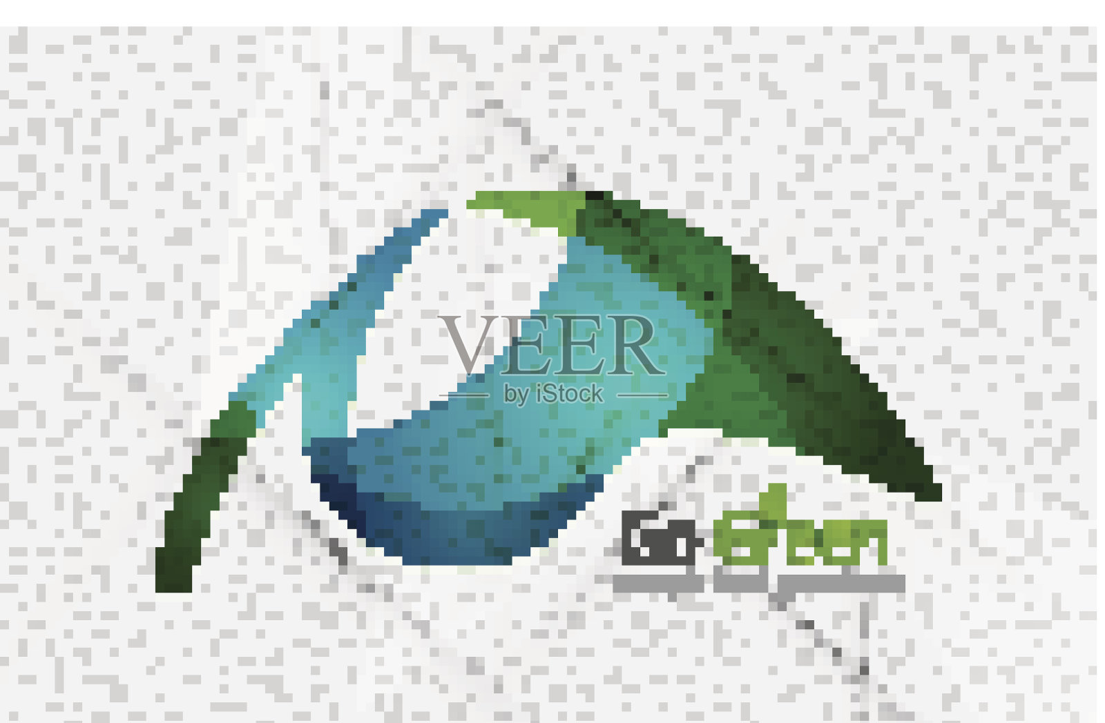 绿色生态独特的背景概念插画图片素材