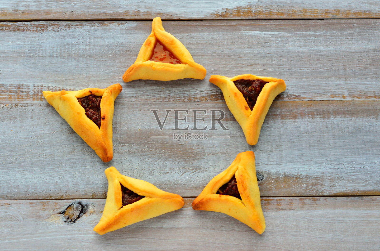 用普林节饼干做的大卫之星照片摄影图片