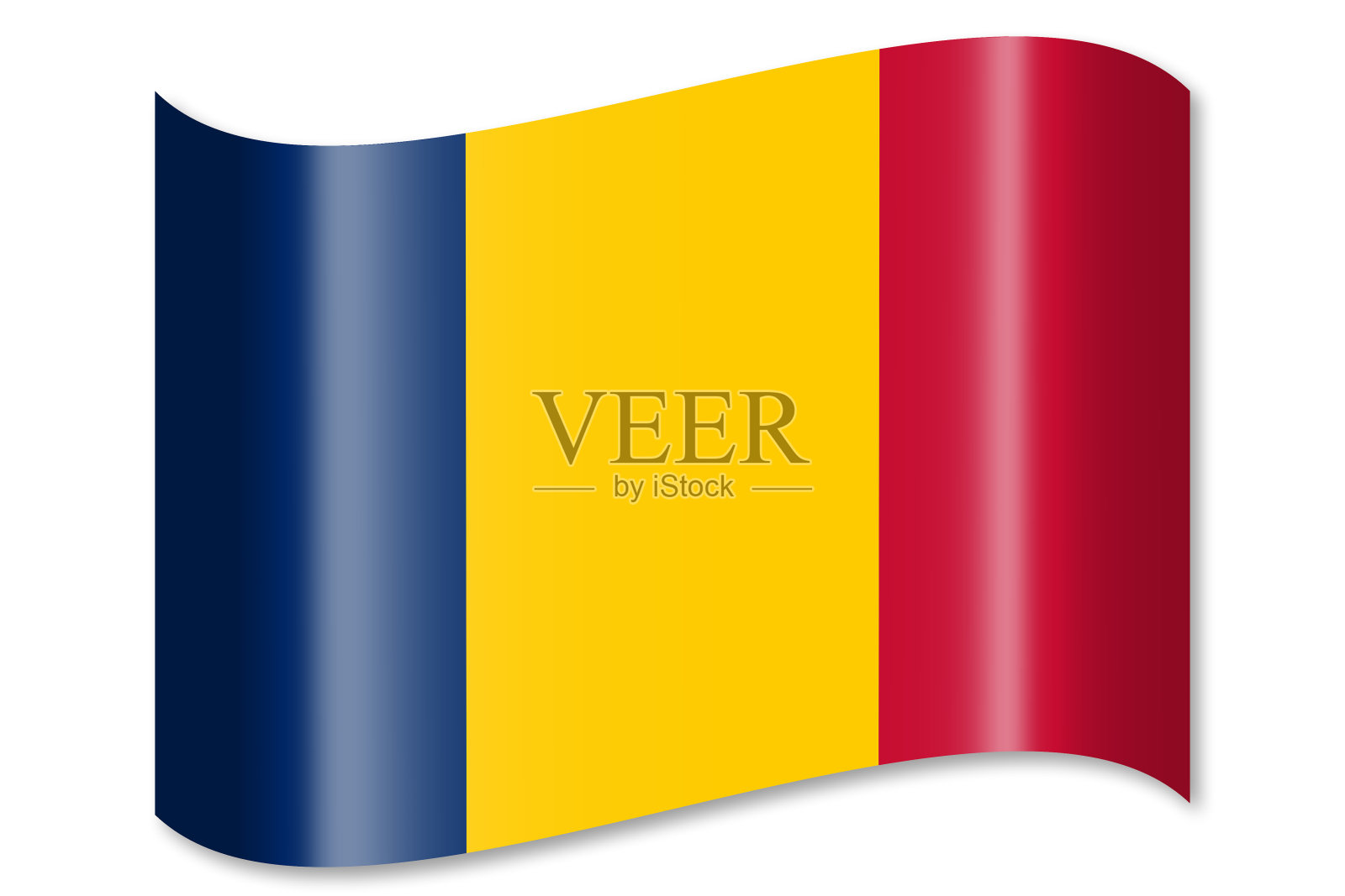 乍得国旗照片摄影图片