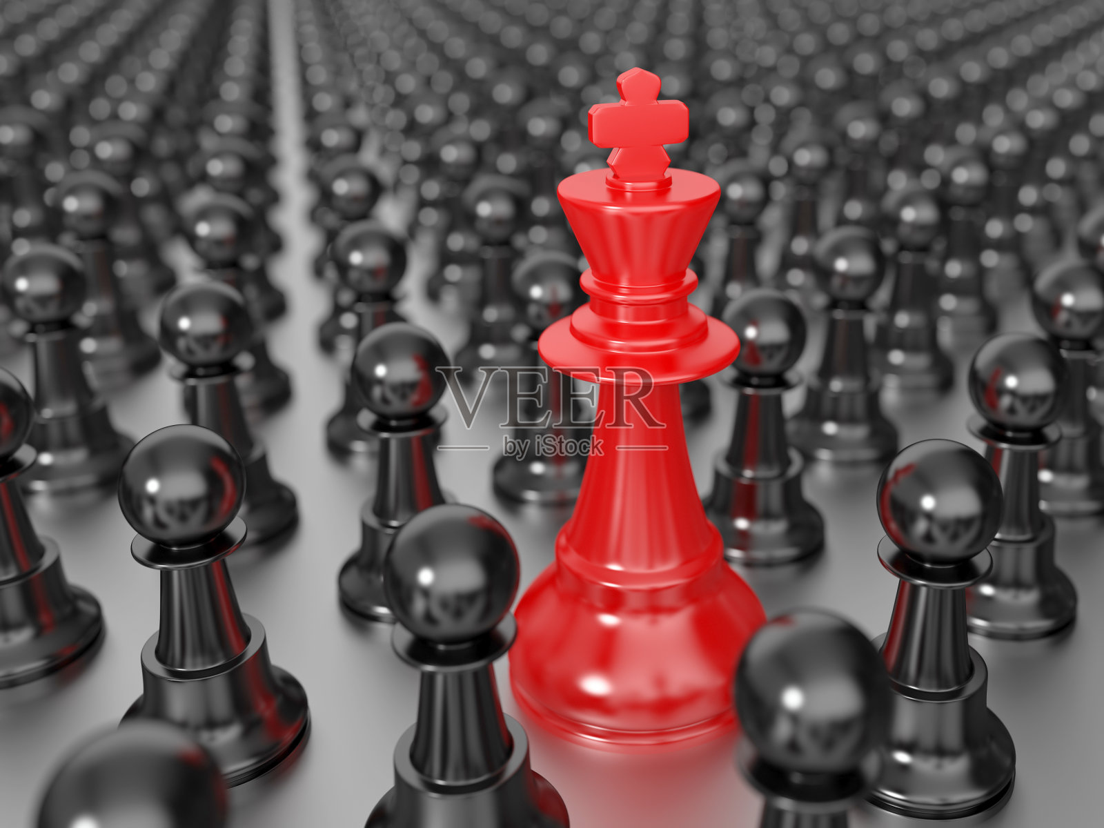 红棋王和黑兵照片摄影图片