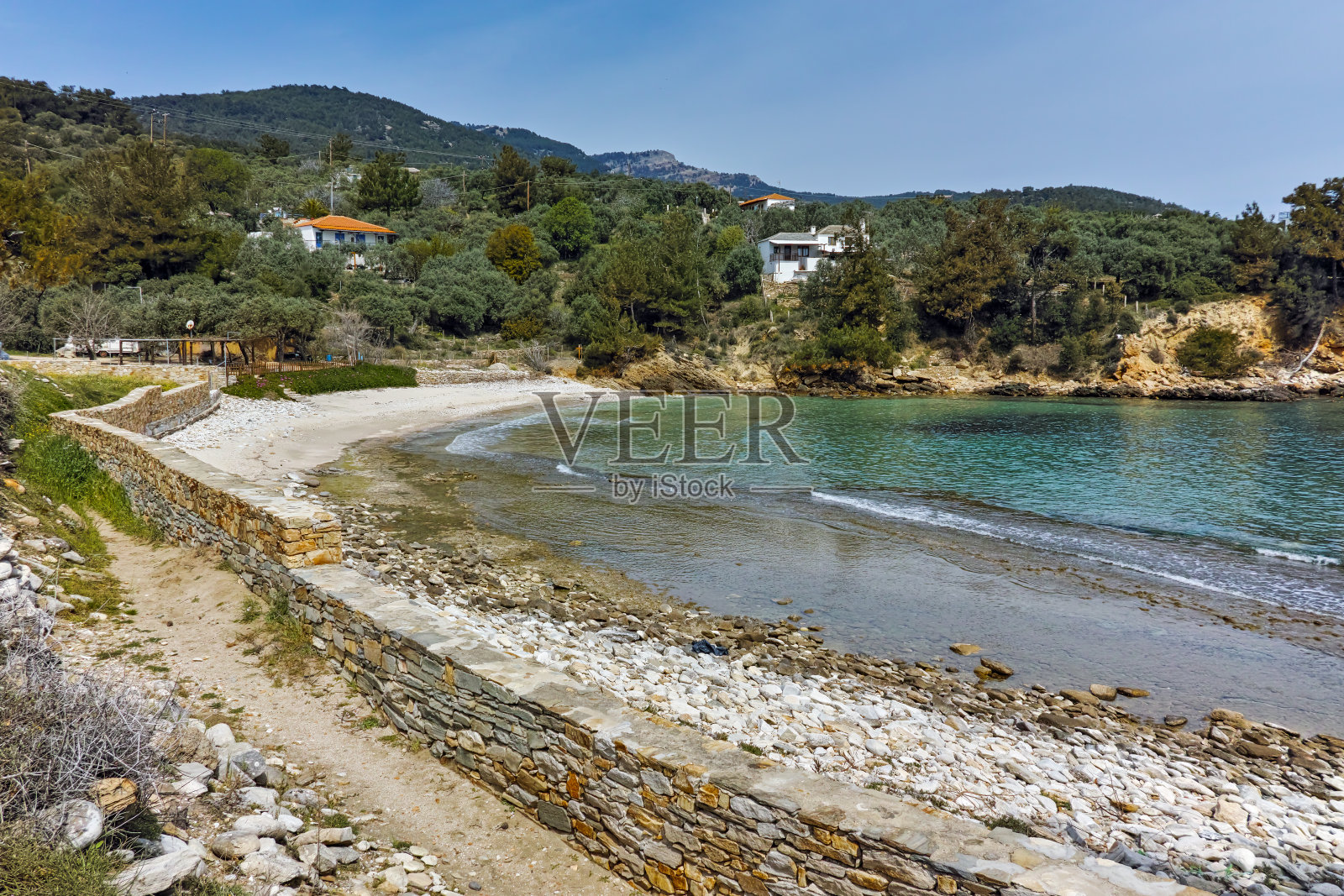 阿利基考古遗址,萨索斯岛,希腊照片摄影图片