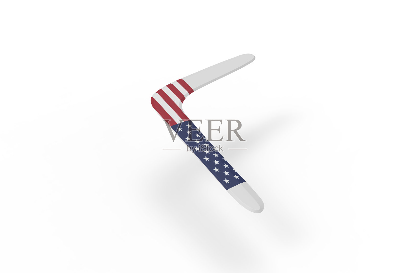 带美国国旗的汉堡。美国国旗3D渲染照片摄影图片