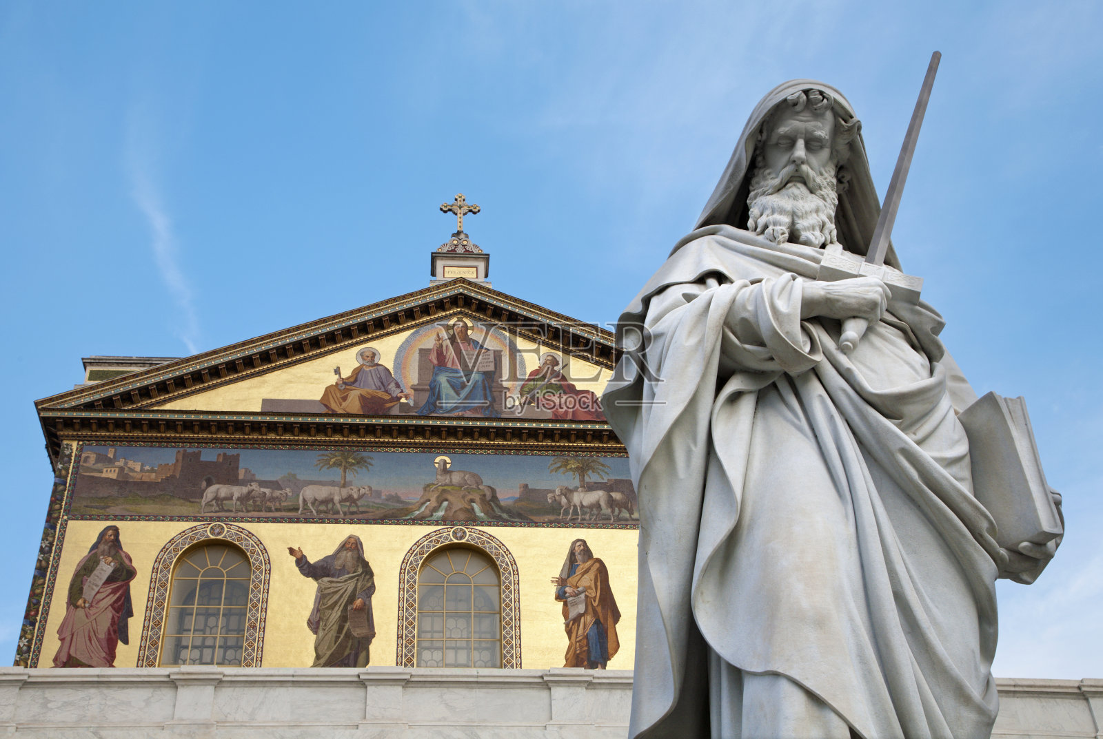 罗马圣保罗雕像照片摄影图片