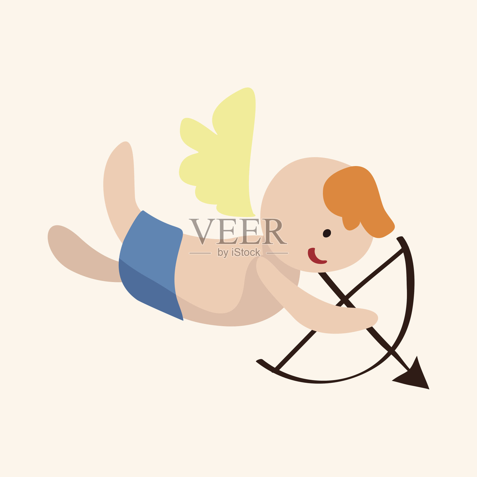 情人节主题丘比特元素向量插画图片素材