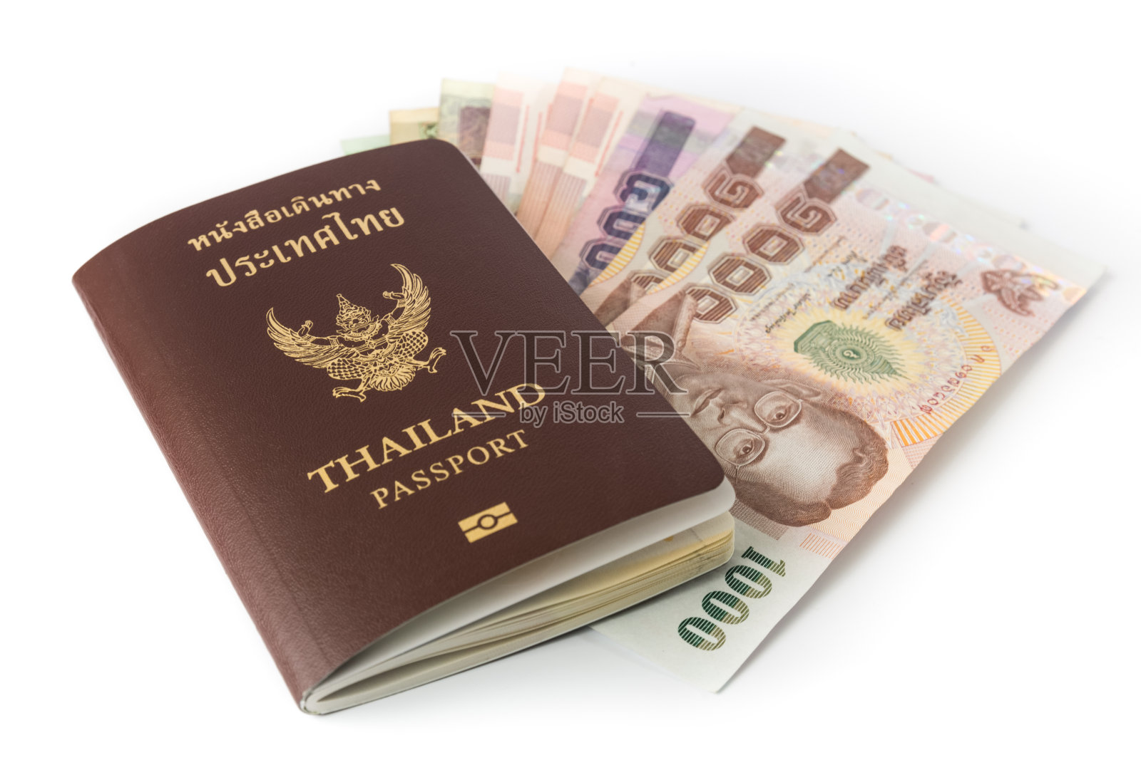 泰国护照和钱照片摄影图片
