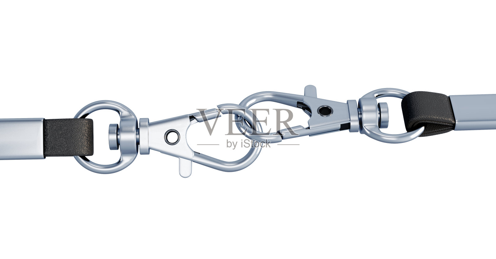 两支锁着的卡宾枪孤立在白色背景上照片摄影图片