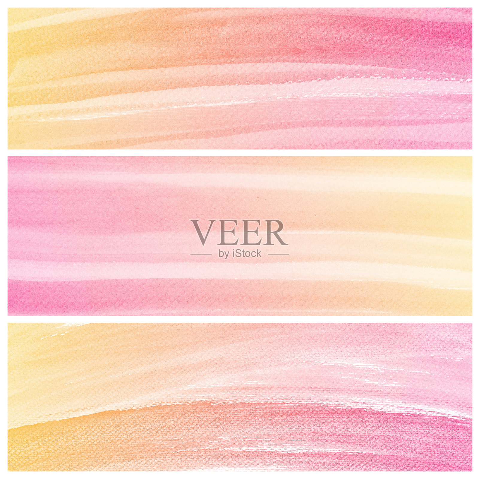 一套彩色水彩画背景照片摄影图片