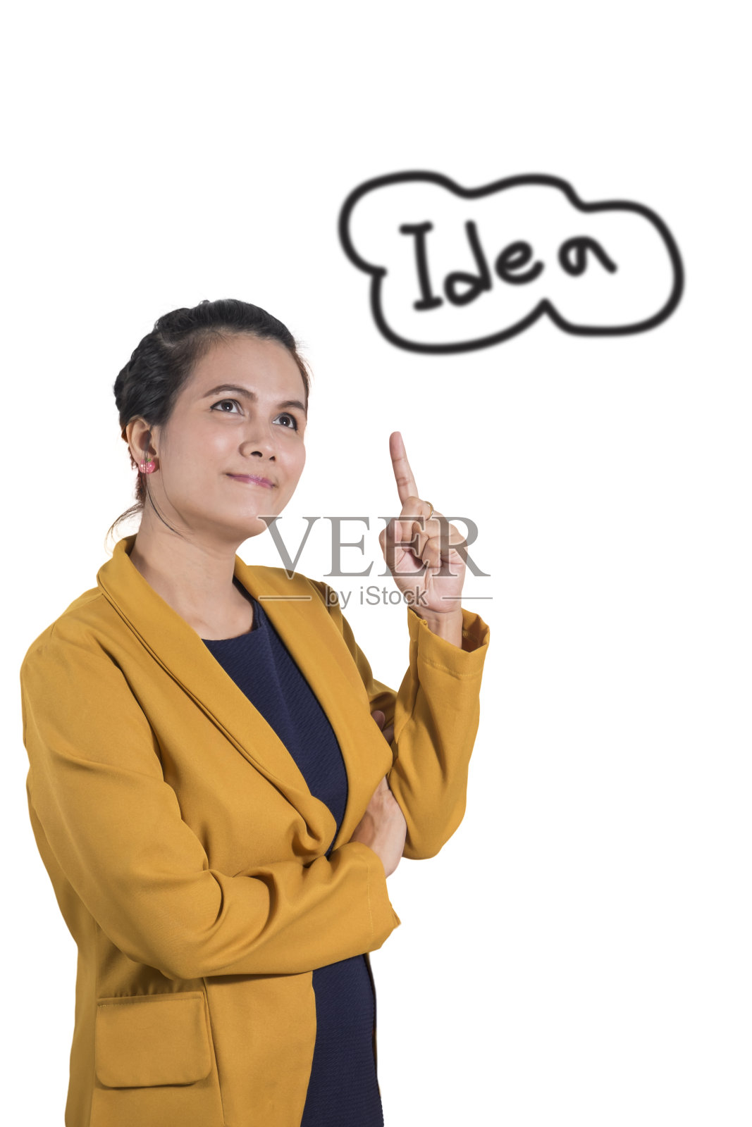 女商人想点子照片摄影图片