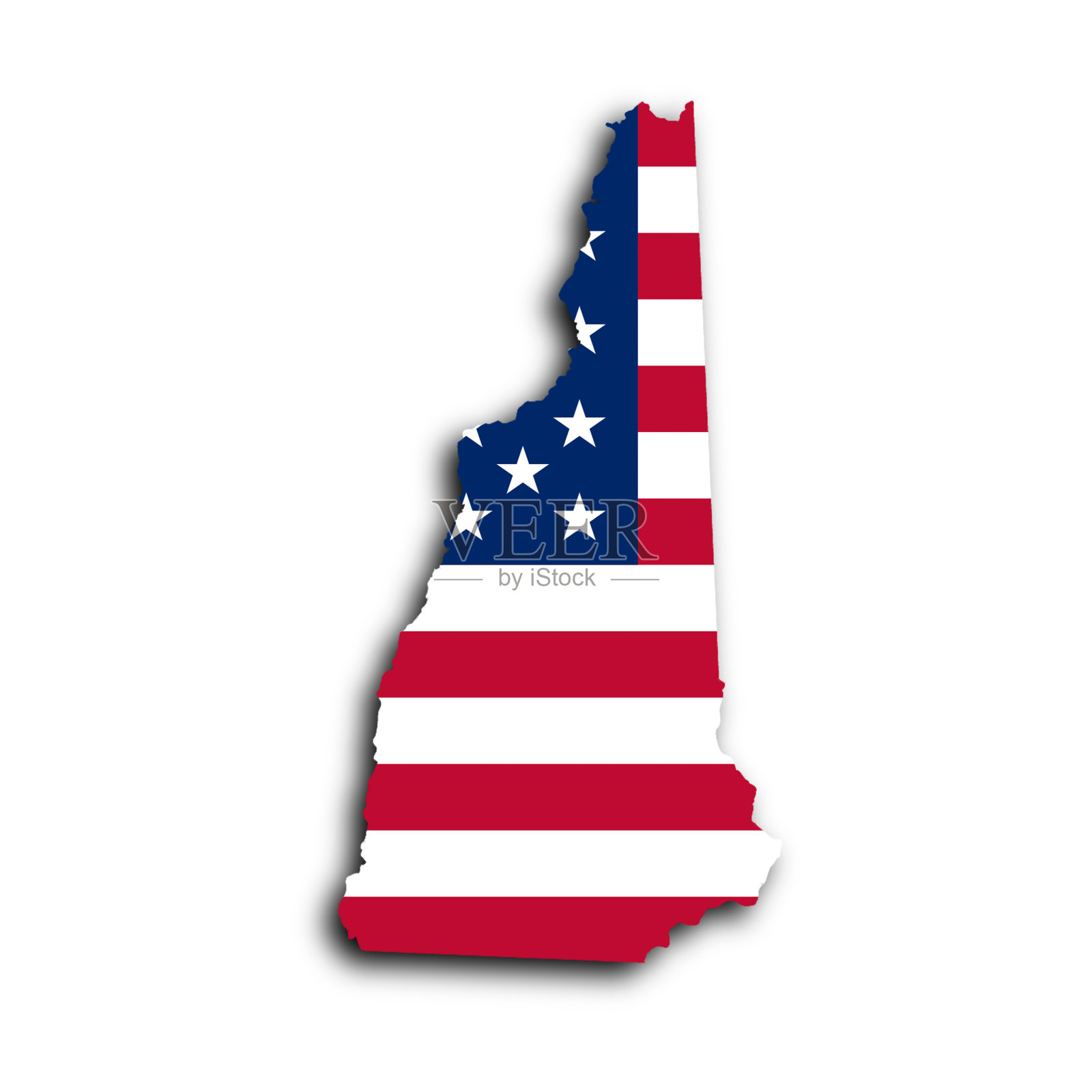 新罕布什尔地图照片摄影图片