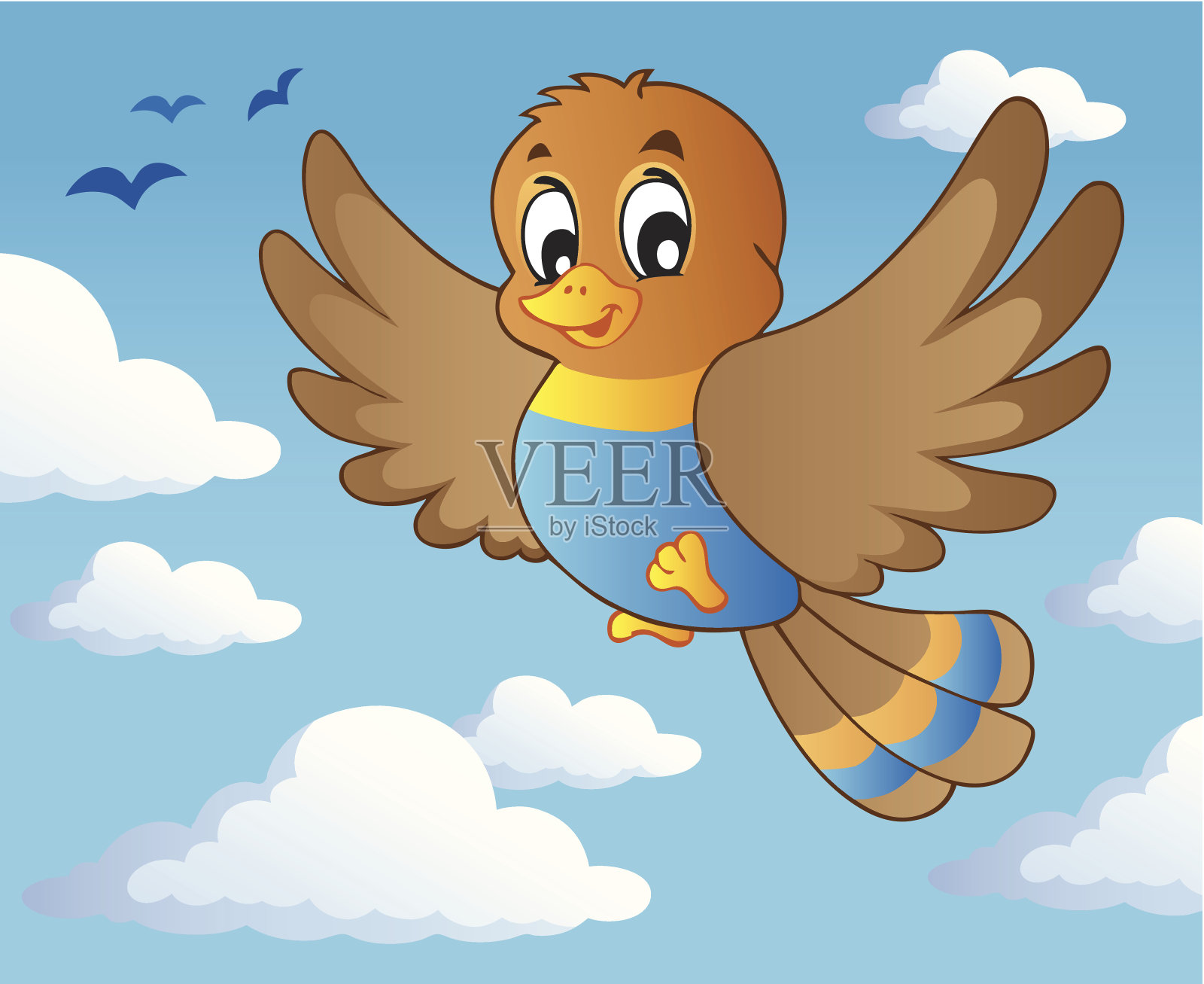 鸟类主题形象1插画图片素材