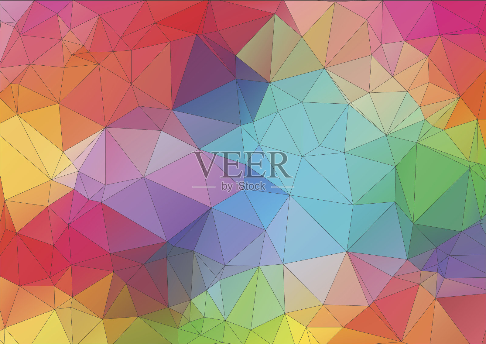 抽象二维三角形彩色背景插画图片素材
