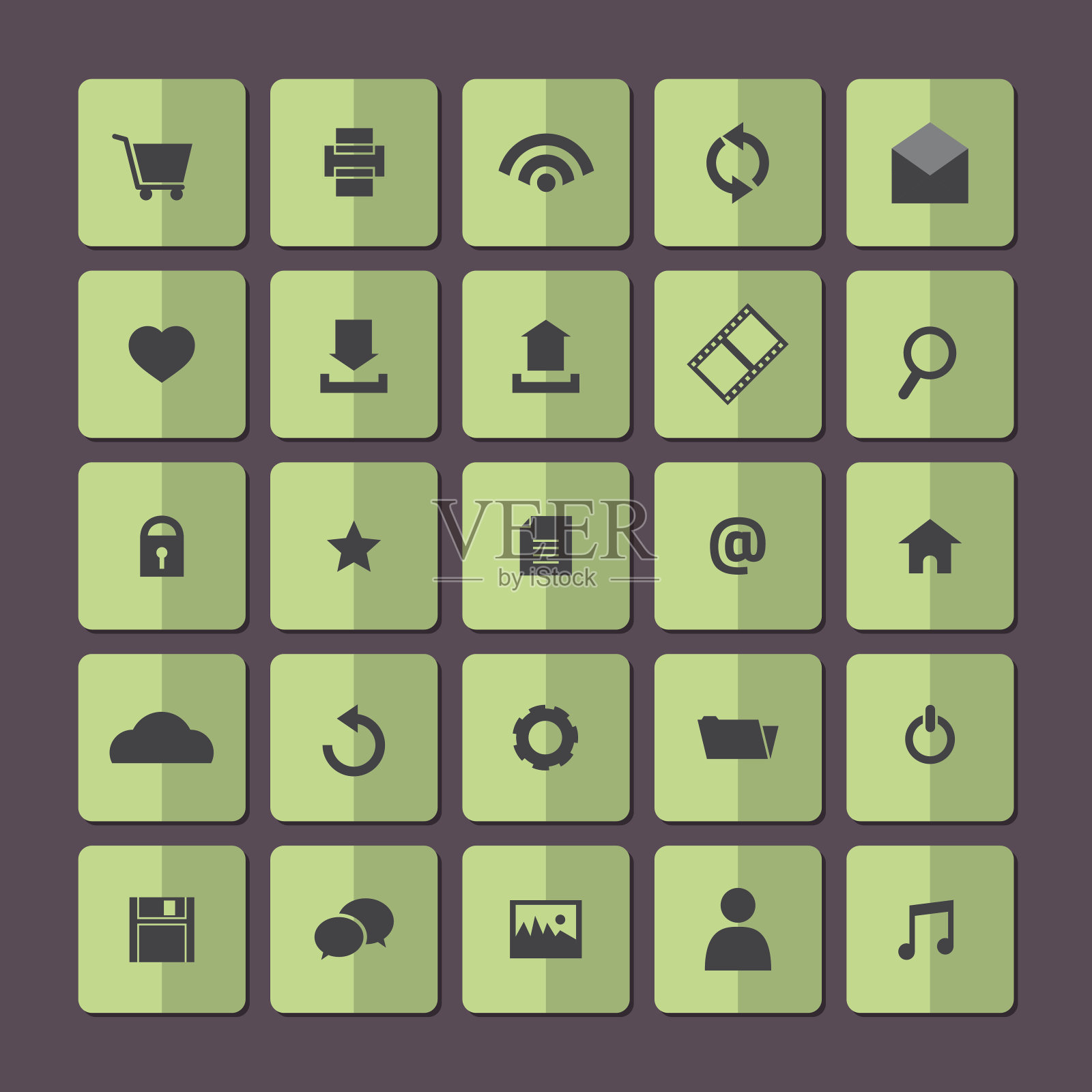 现代网站图标集图标素材