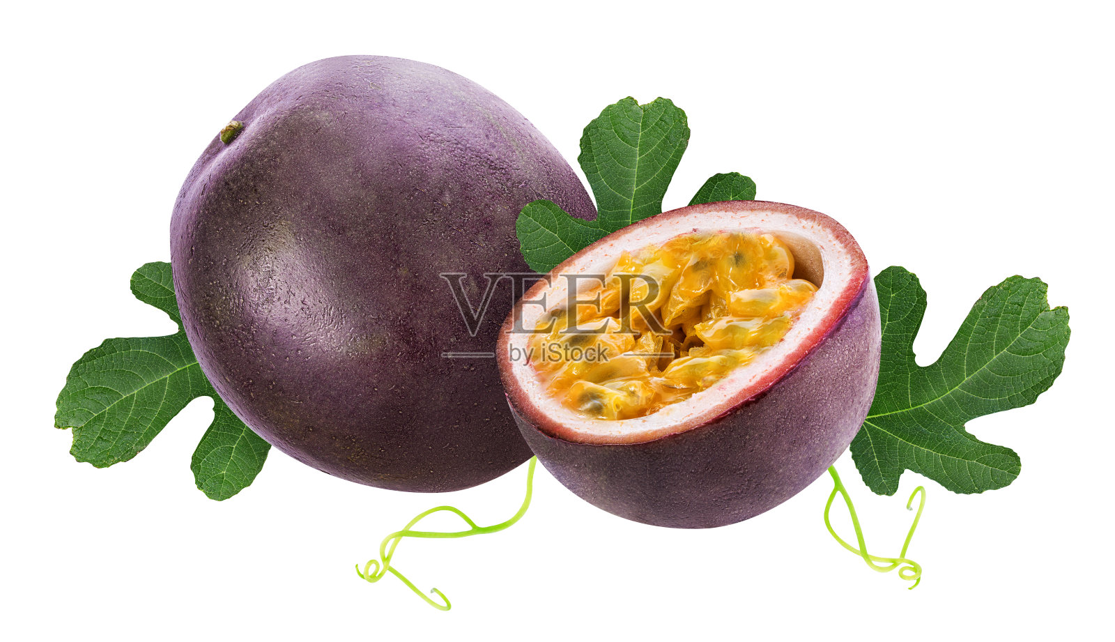 百香果孤立在白色照片摄影图片