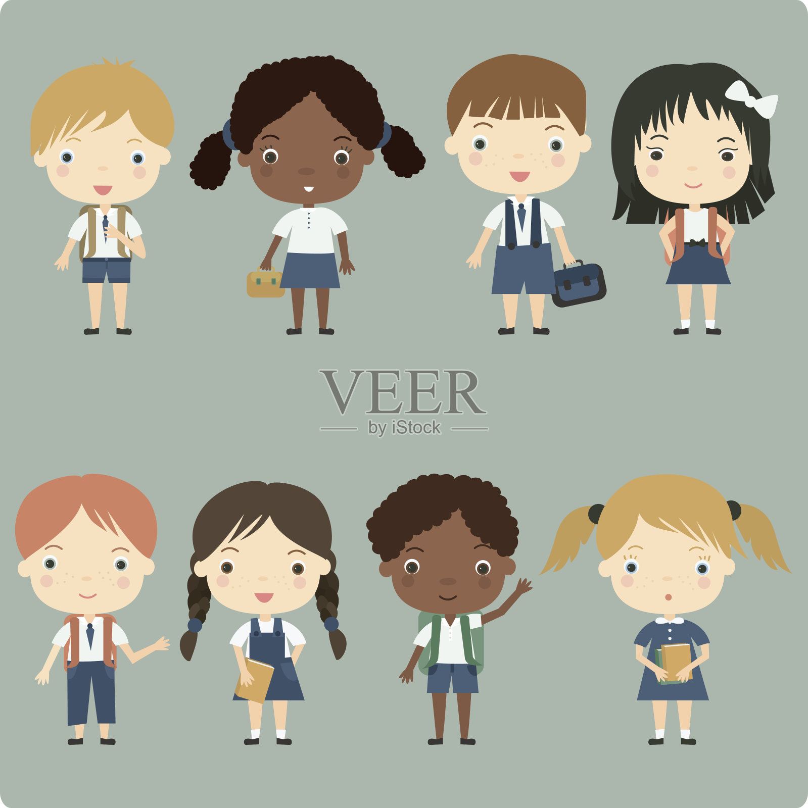 孩子们插画图片素材