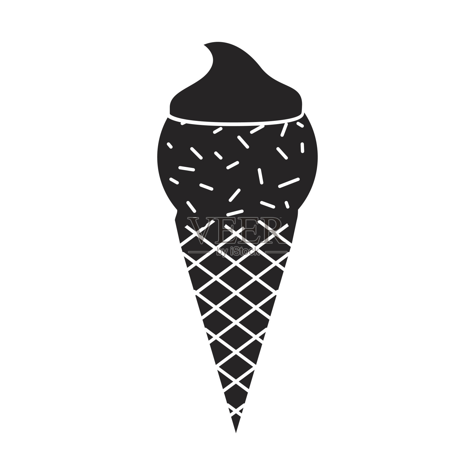 美味的蛋卷冰淇淋设计元素图片