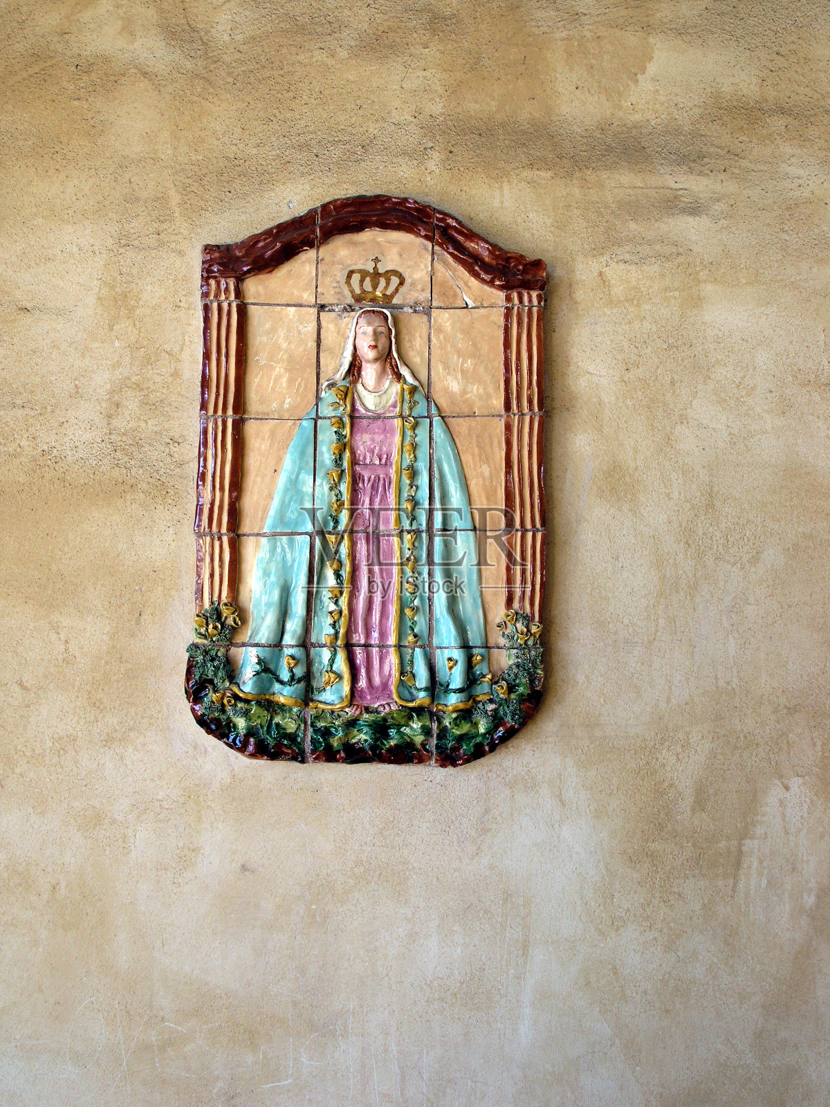 圣母玛利亚雕像照片摄影图片