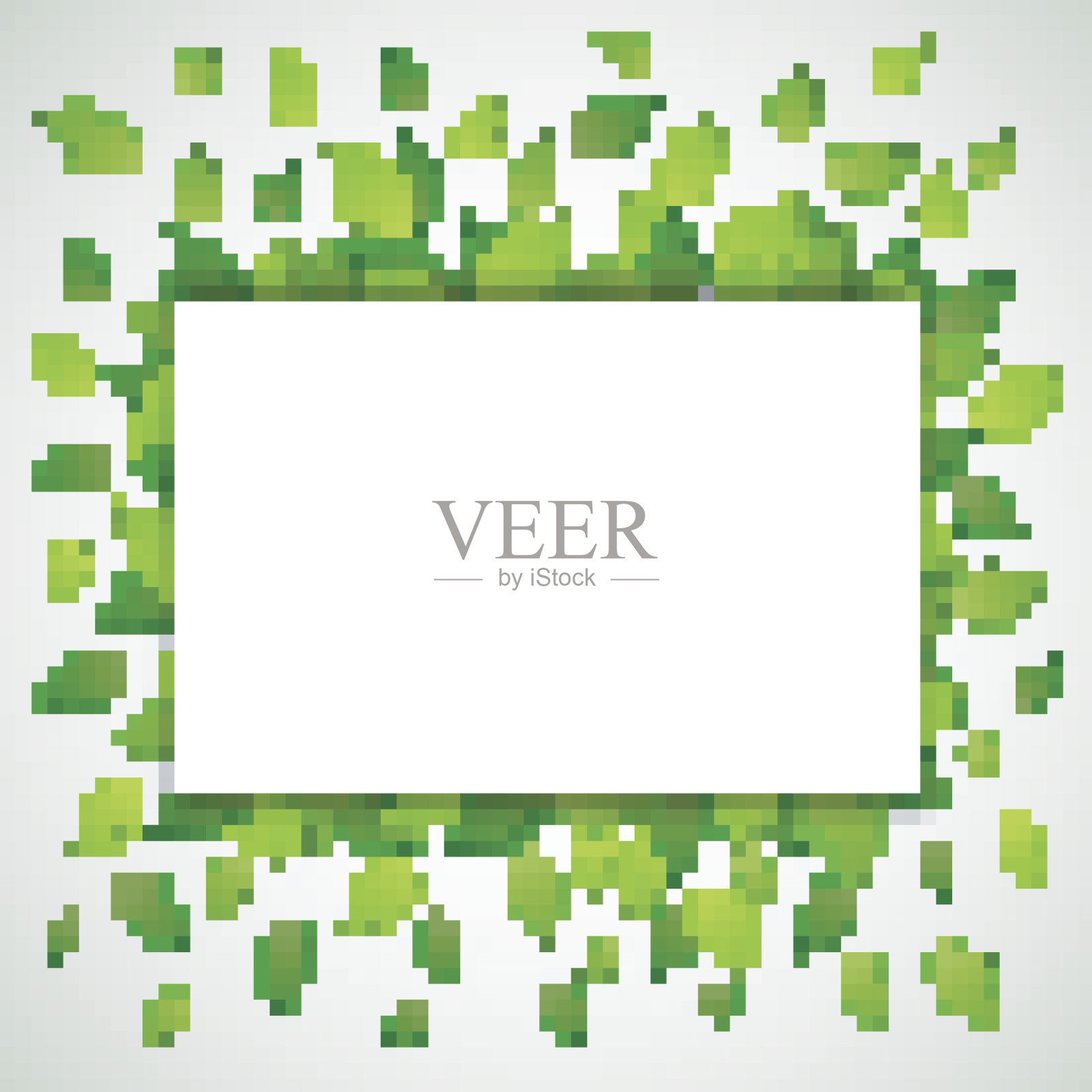 以清新的绿叶为背景的大自然插画图片素材