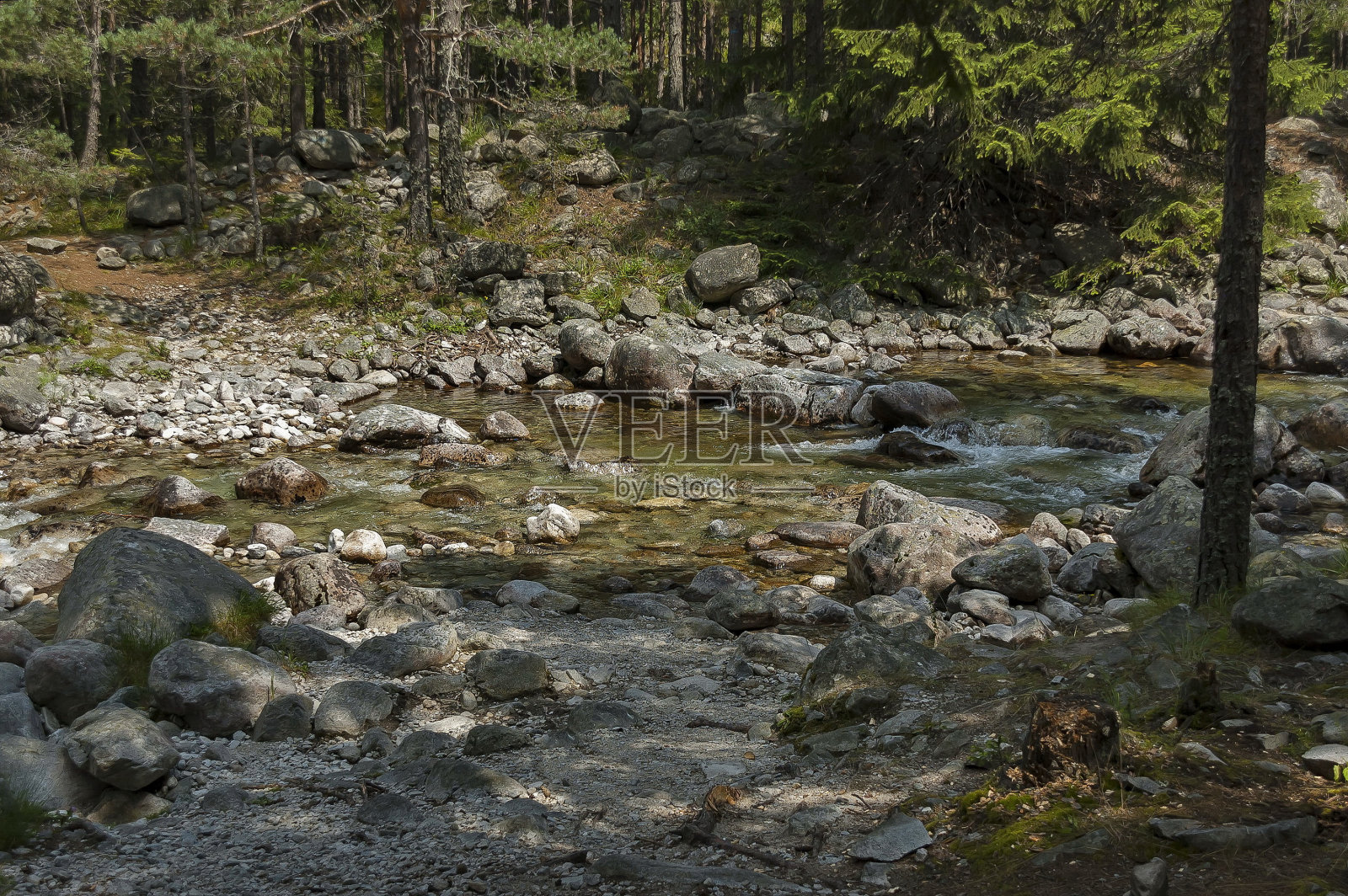 瑞拉山与森林和伊斯卡尔河的美丽景色照片摄影图片