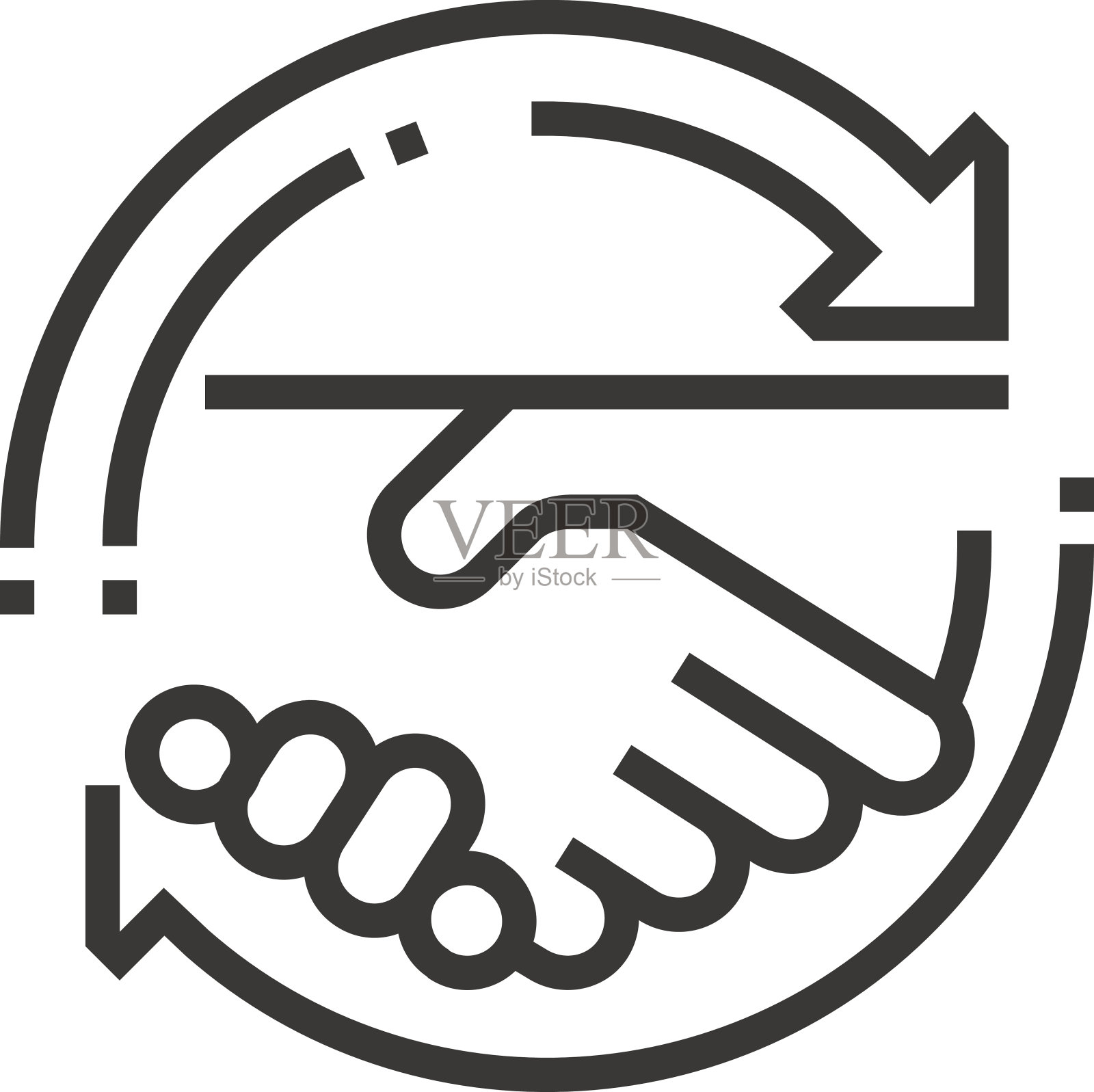 握手图标插画图片素材