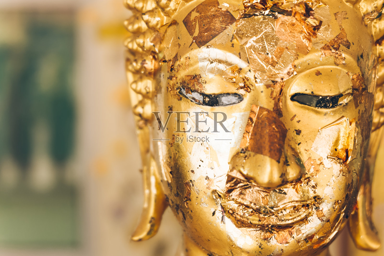 金色的佛像。照片摄影图片