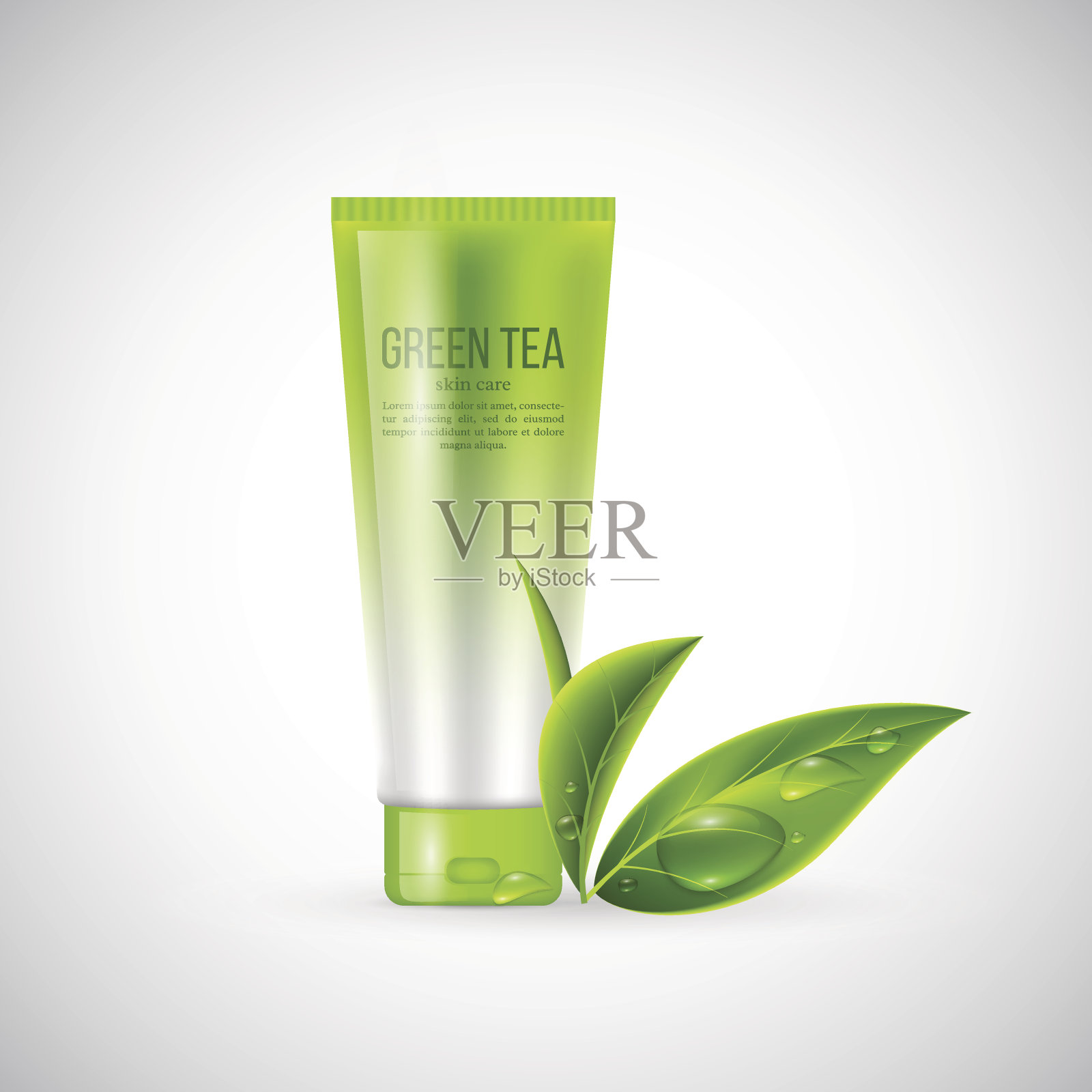 现实管模型的奶油。插画图片素材